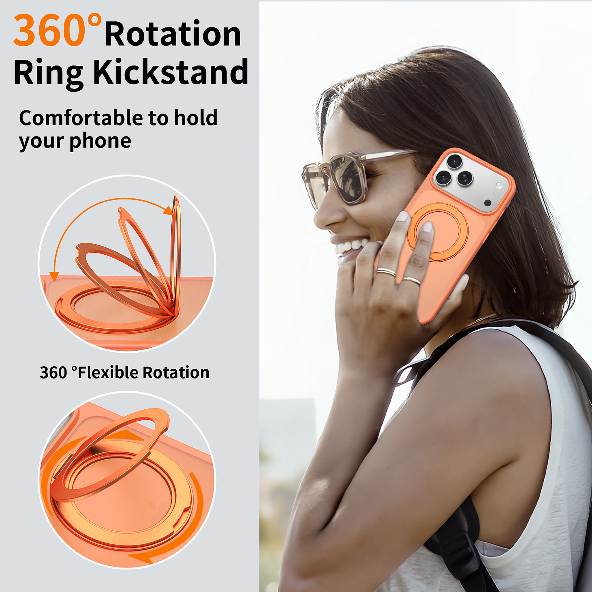 SendaFit Matte Skin-Feel 360° Stand Case for iPhone 17 Pro Max & 18 Pro Max detail 28