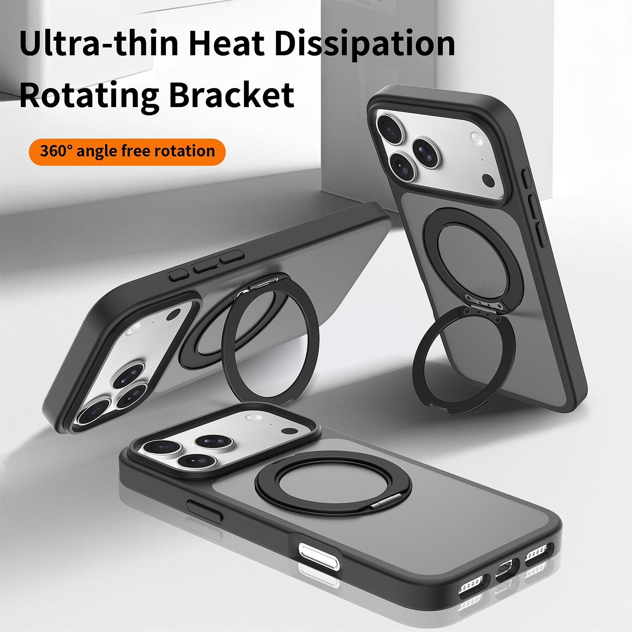 SendaFit Matte Skin-Feel 360° Stand Case for iPhone 17 Pro Max & 18 Pro Max detail 34