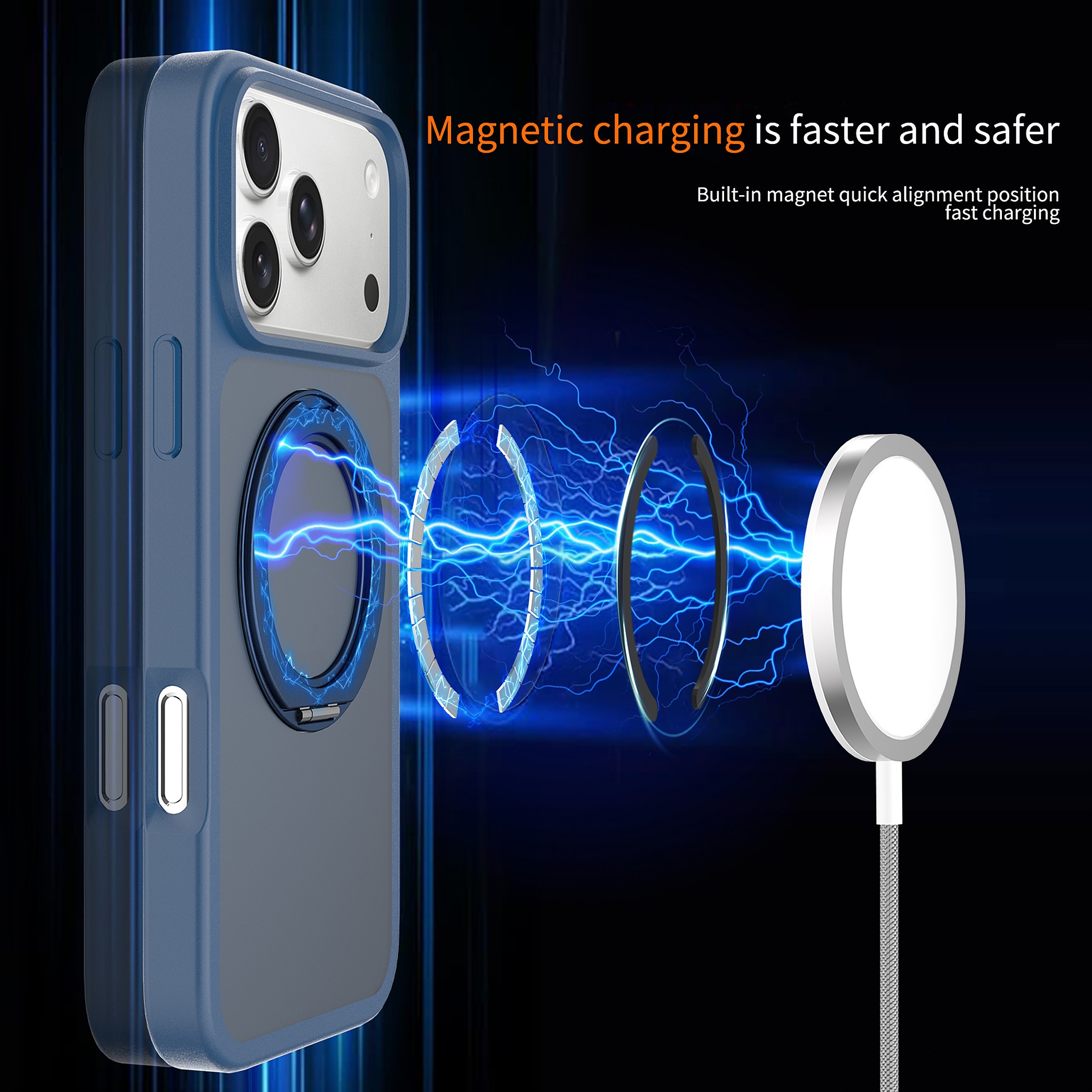 SendaFit Matte Skin-Feel 360° Stand Case for iPhone 17 Pro Max & 18 Pro Max detail 9