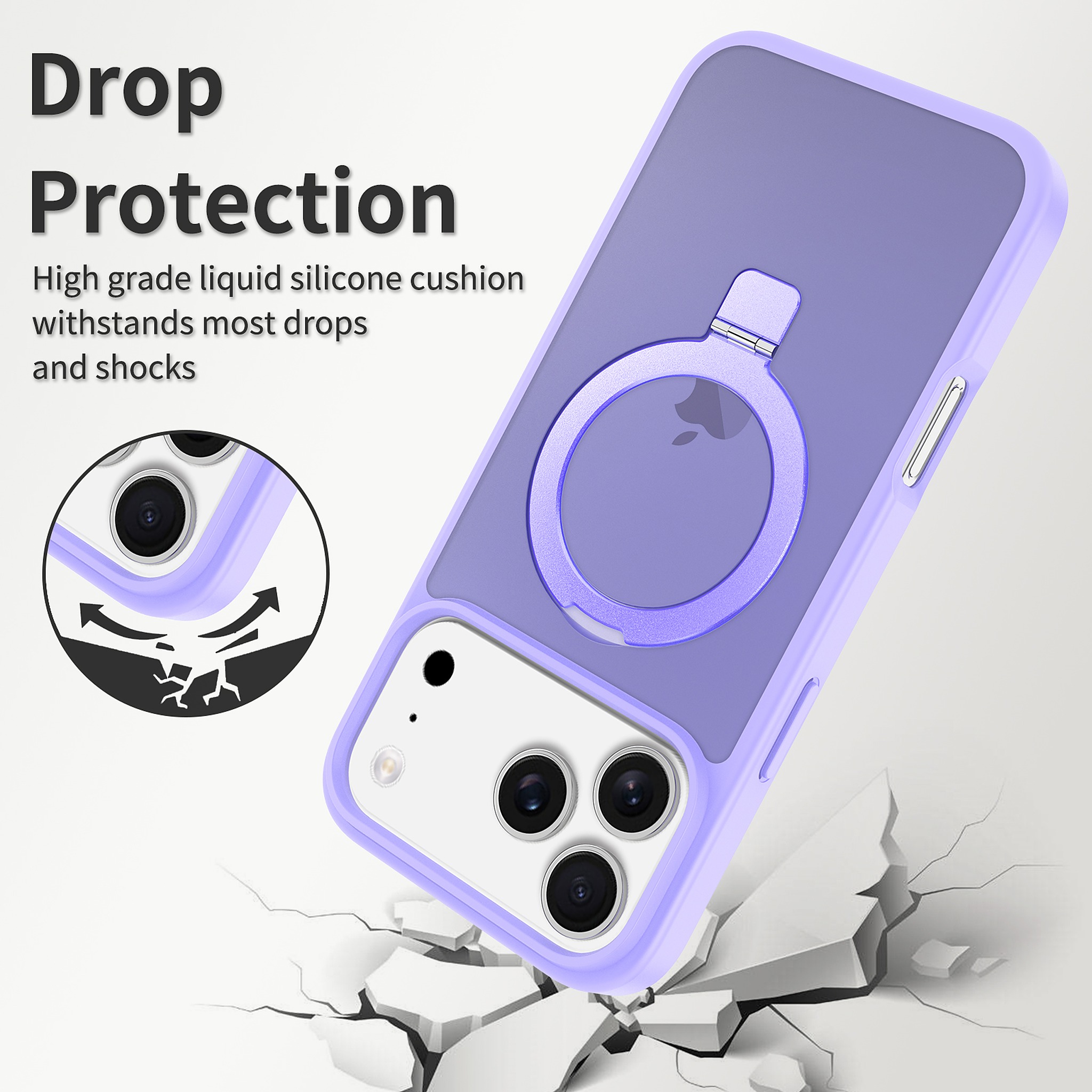 SendaFit Matte Skin-Feel Racket-Stand Case for iPhone 17 Pro Max & 18 Pro Max detail 3