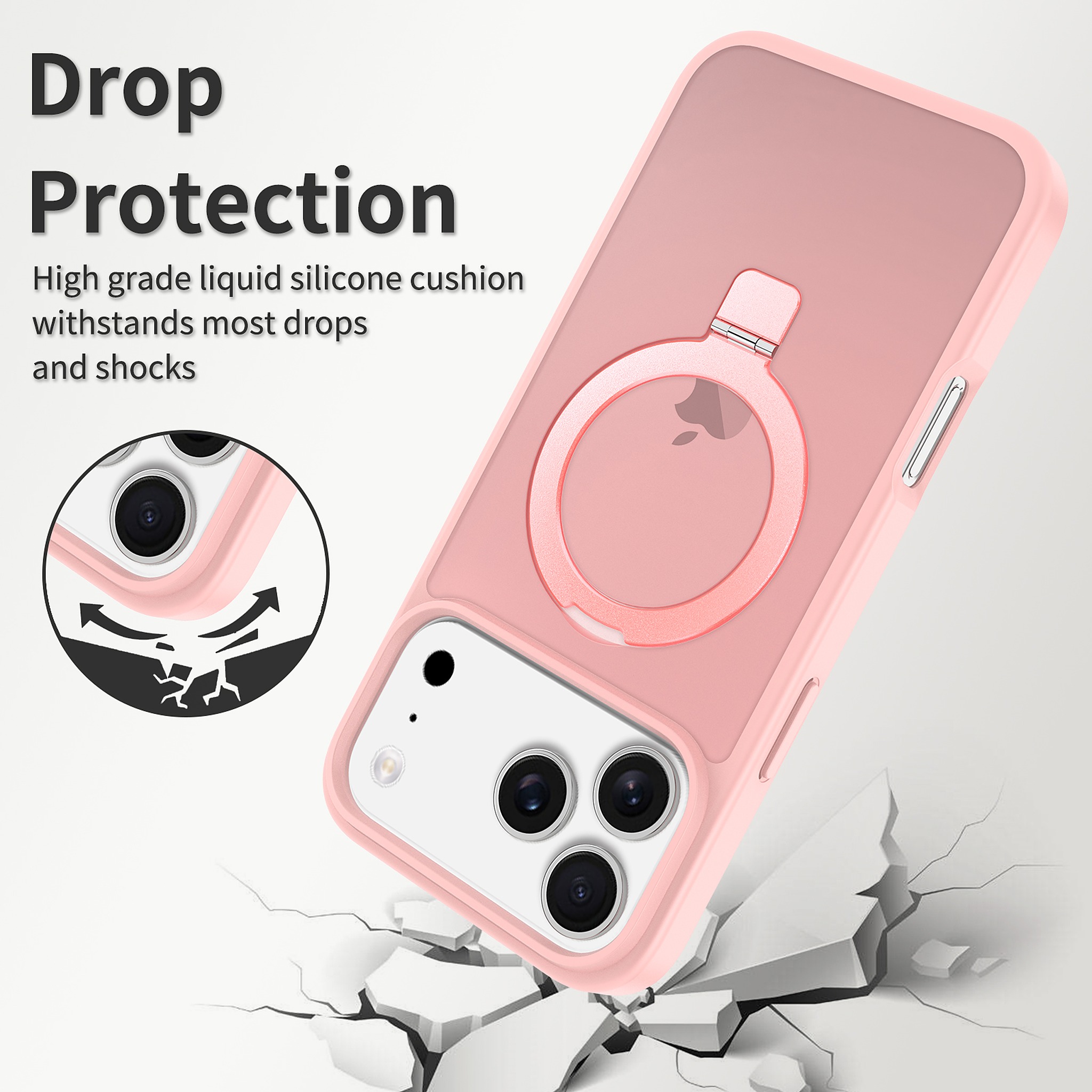 SendaFit Matte Skin-Feel Racket-Stand Case for iPhone 17 Pro Max & 18 Pro Max detail 4