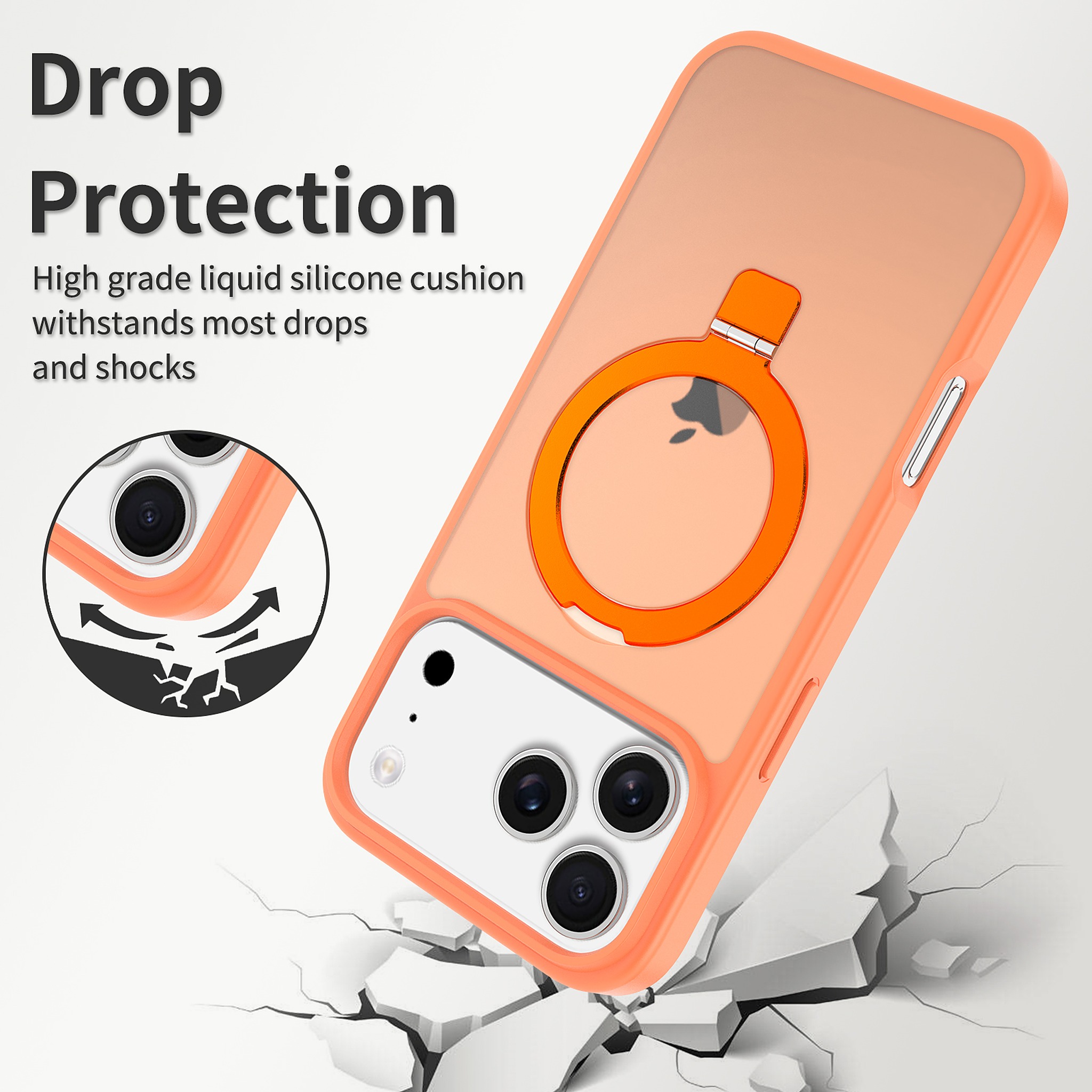 SendaFit Matte Skin-Feel Racket-Stand Case for iPhone 17 Pro Max & 18 Pro Max detail 5