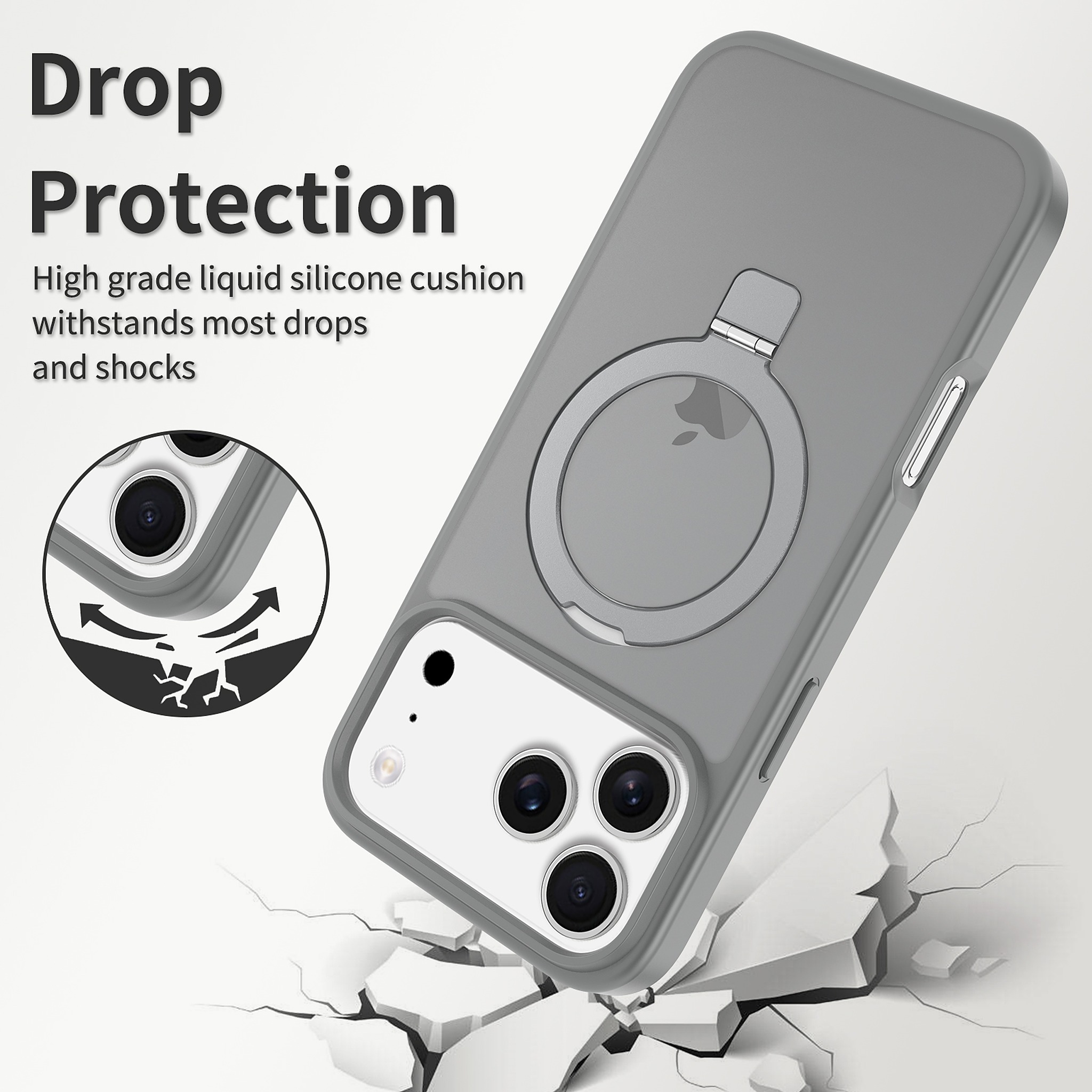 SendaFit Matte Skin-Feel Racket-Stand Case for iPhone 17 Pro Max & 18 Pro Max detail 6