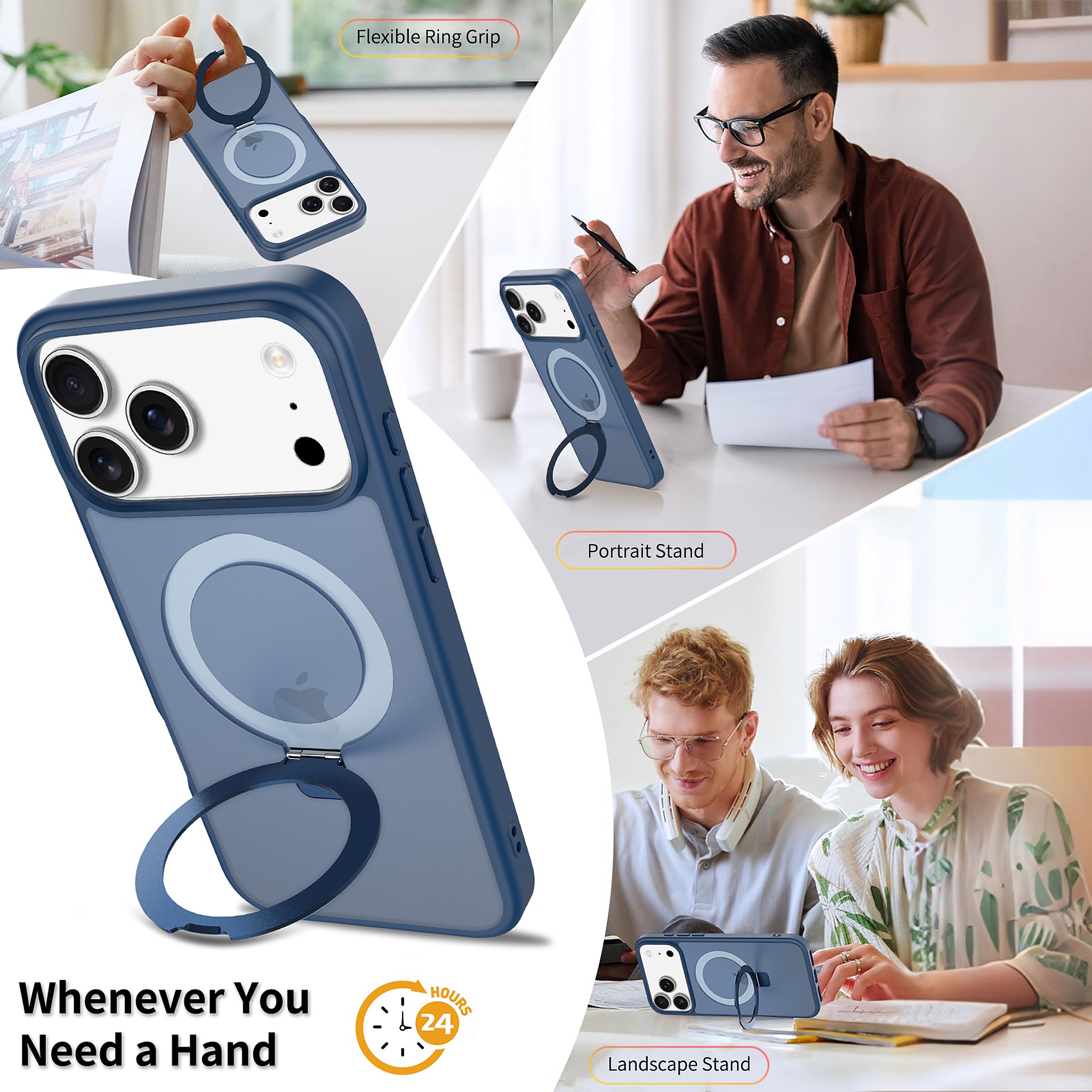 SendaFit Matte Skin-Feel Racket-Stand Case for iPhone 17 Pro Max & 18 Pro Max detail 8
