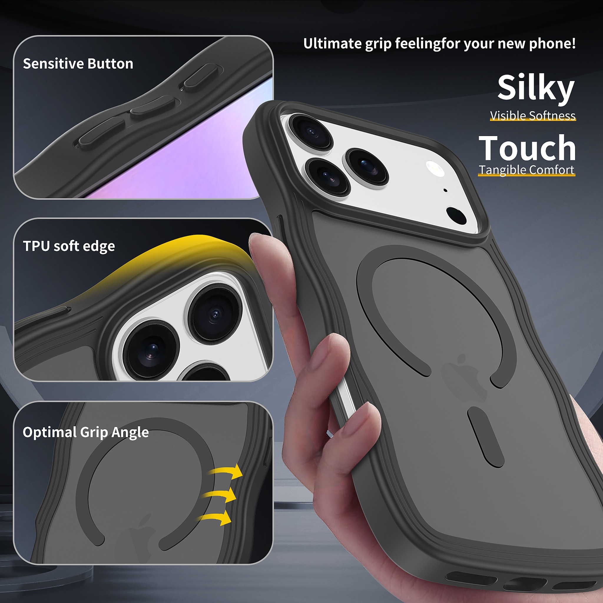 SendaFit Wavy Matte Two-in-One MagSafe Case for iPhone 17 Pro Max & 18 Pro Max detail 14