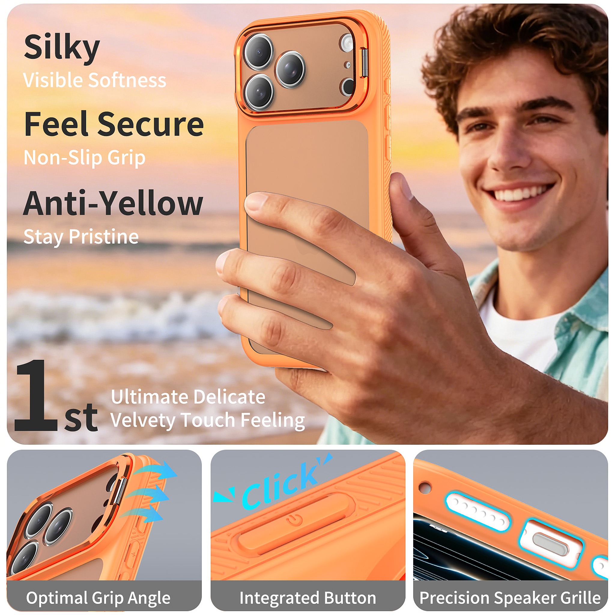 SendaFit Precise-Cutout Camera Stand Case for iPhone 17 Pro Max & 18 Pro Max detail 11
