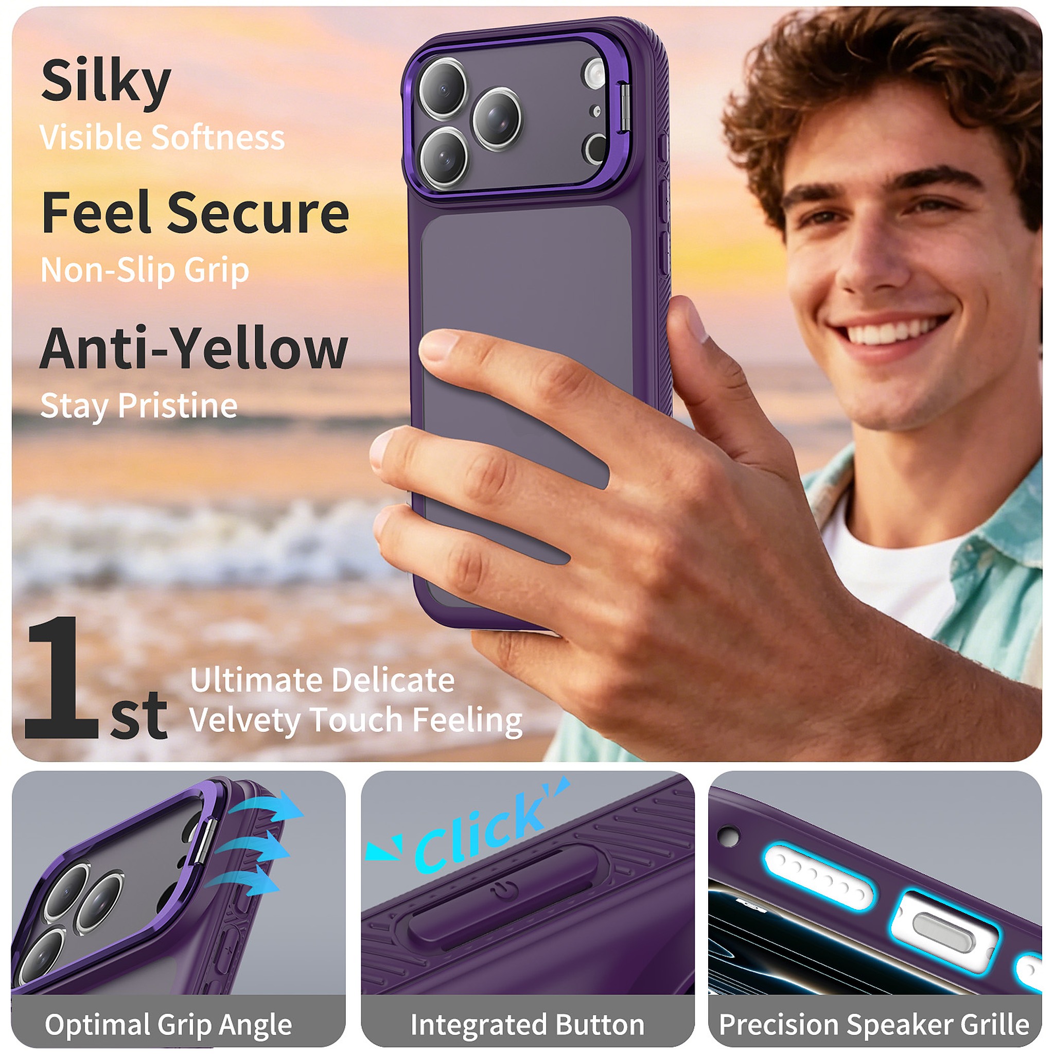 SendaFit Precise-Cutout Camera Stand Case for iPhone 17 Pro Max & 18 Pro Max detail 19