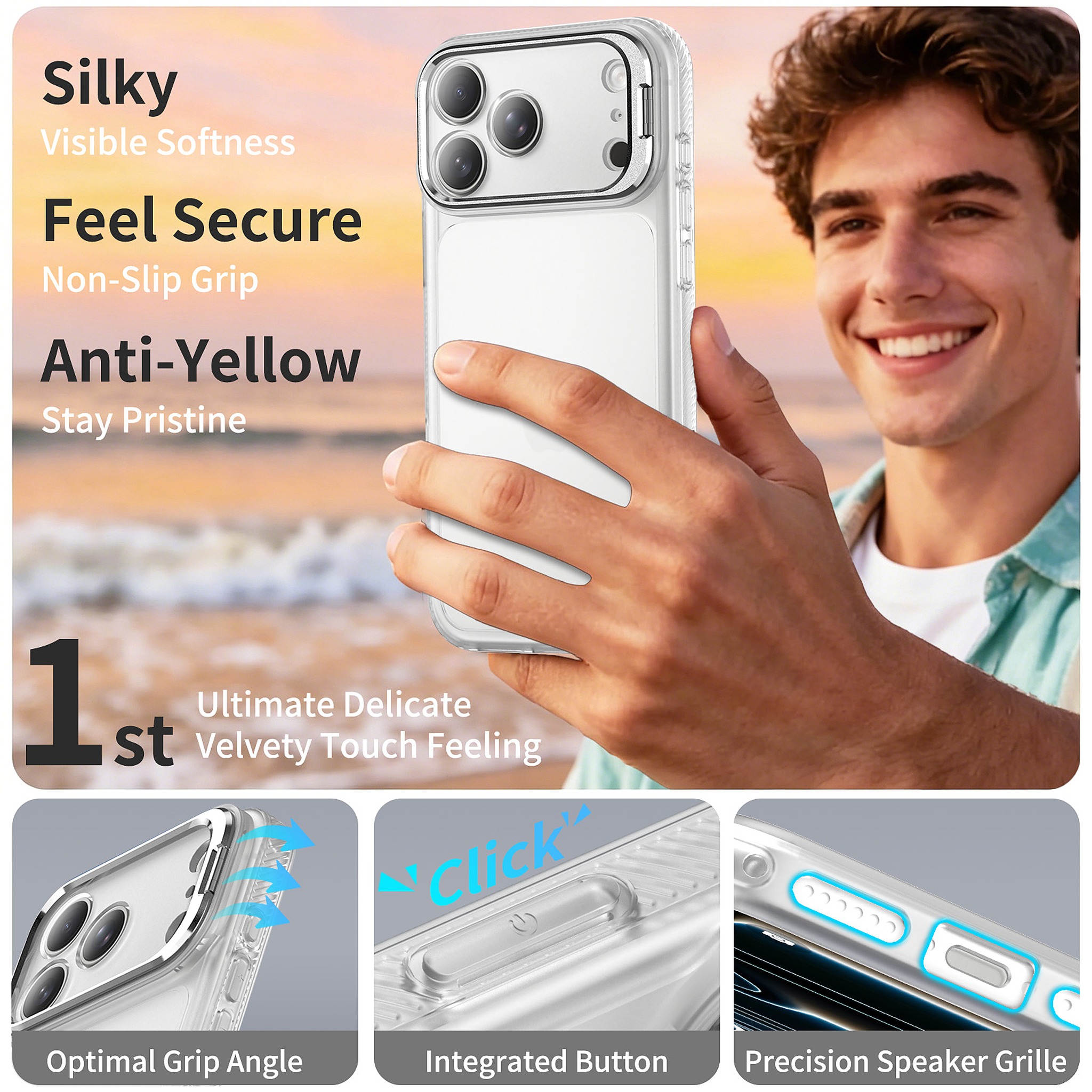 SendaFit Precise-Cutout Camera Stand Case for iPhone 17 Pro Max & 18 Pro Max detail 23