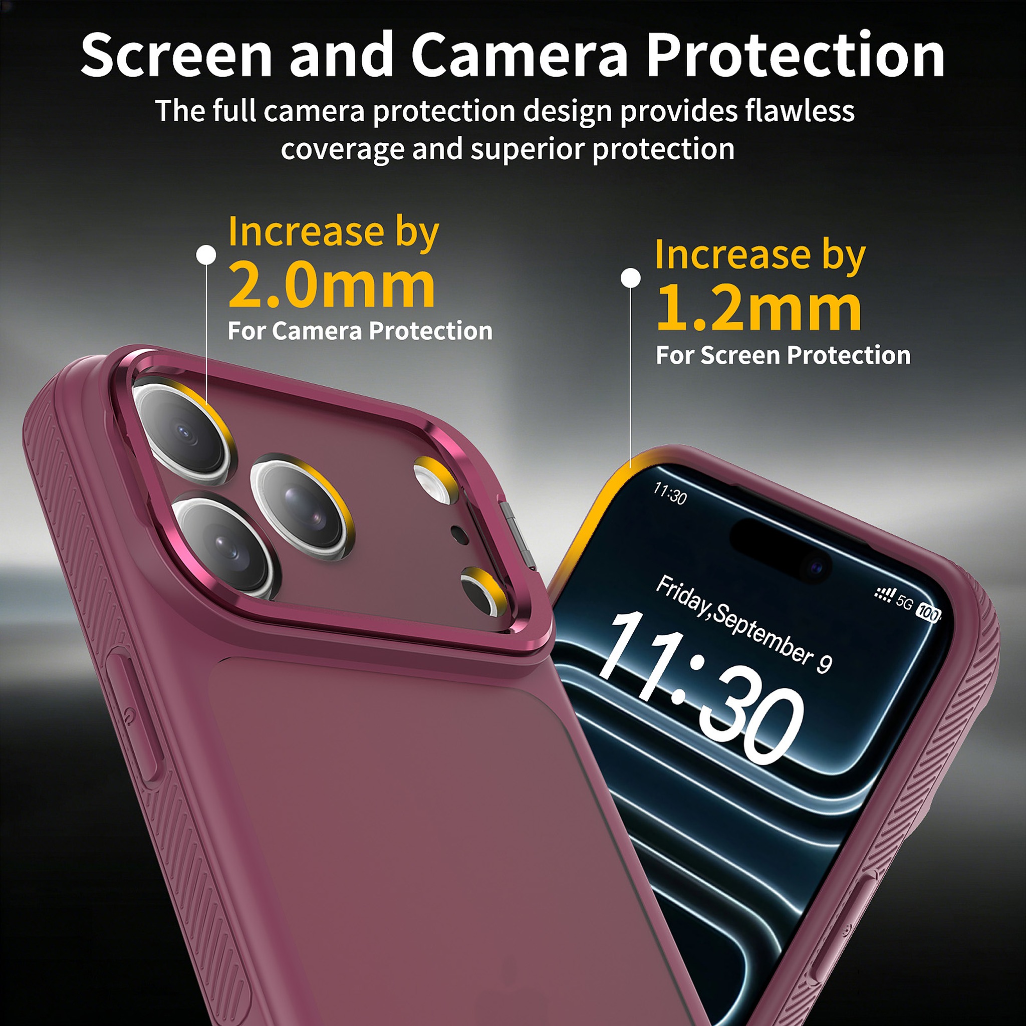 SendaFit Precise-Cutout Camera Stand Case for iPhone 17 Pro Max & 18 Pro Max detail 6