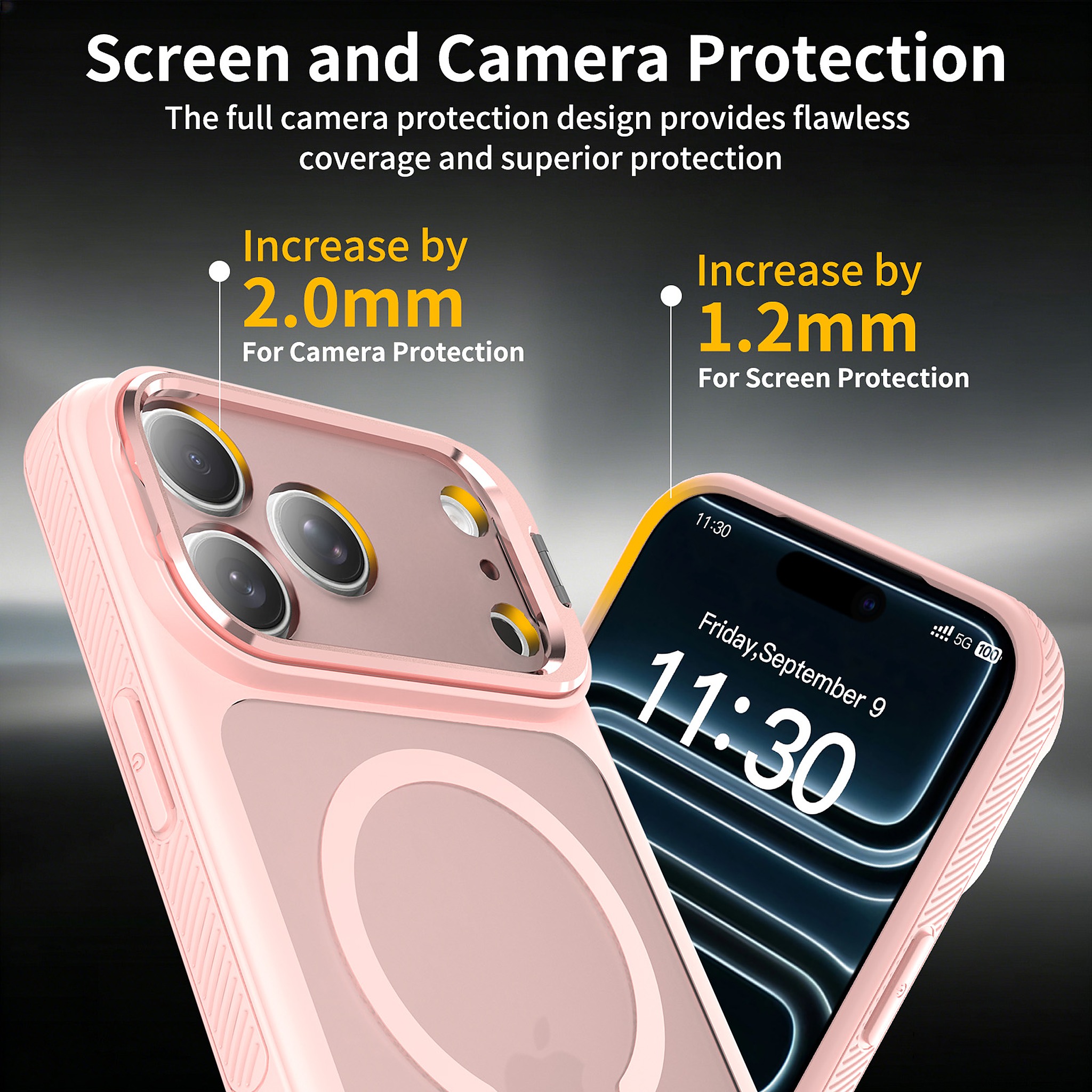 SendaFit Precise-Cutout Camera Stand MagSafe Case for iPhone 17 Pro Max & 18 Pro Max detail 14