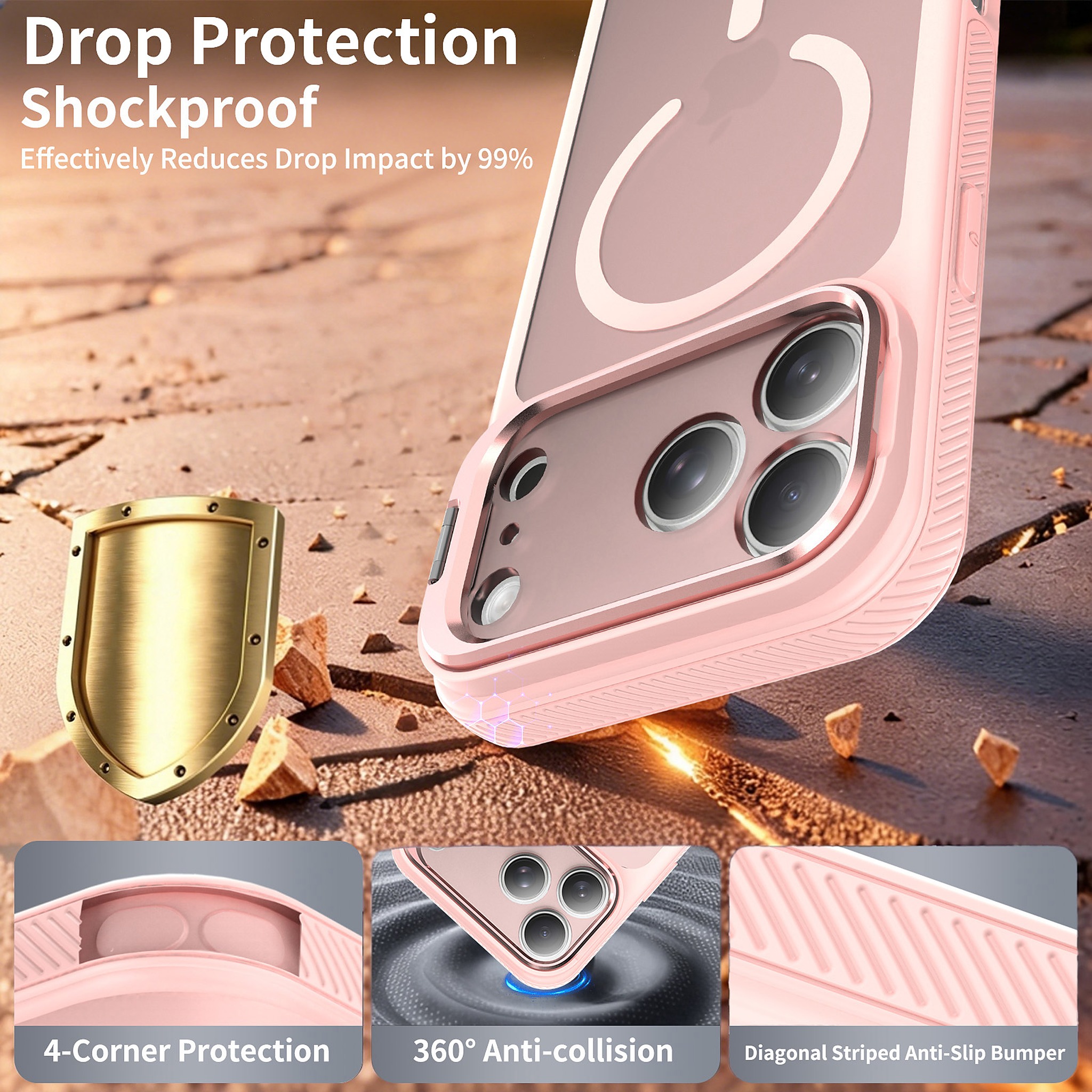SendaFit Precise-Cutout Camera Stand MagSafe Case for iPhone 17 Pro Max & 18 Pro Max detail 16
