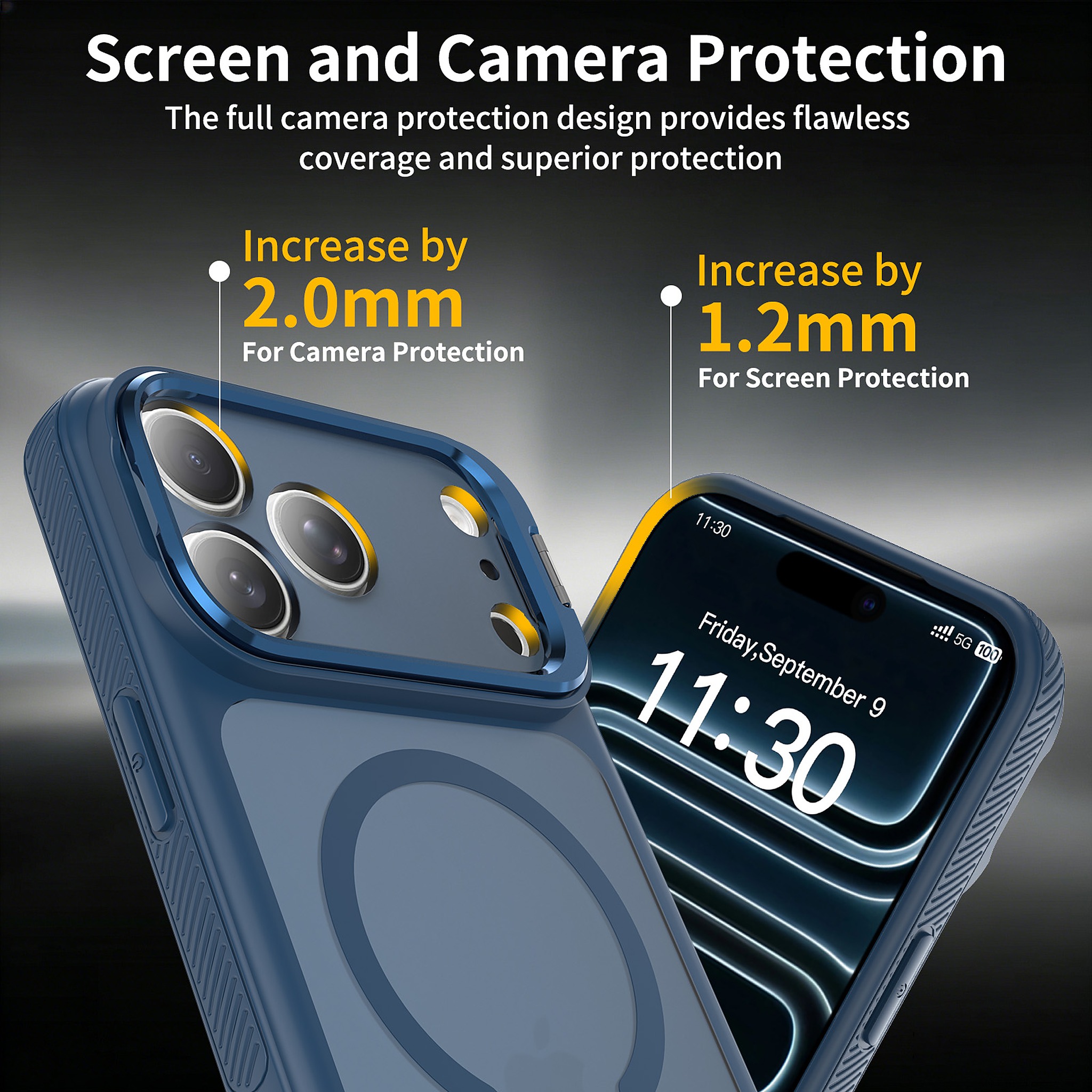 SendaFit Precise-Cutout Camera Stand MagSafe Case for iPhone 17 Pro Max & 18 Pro Max detail 2
