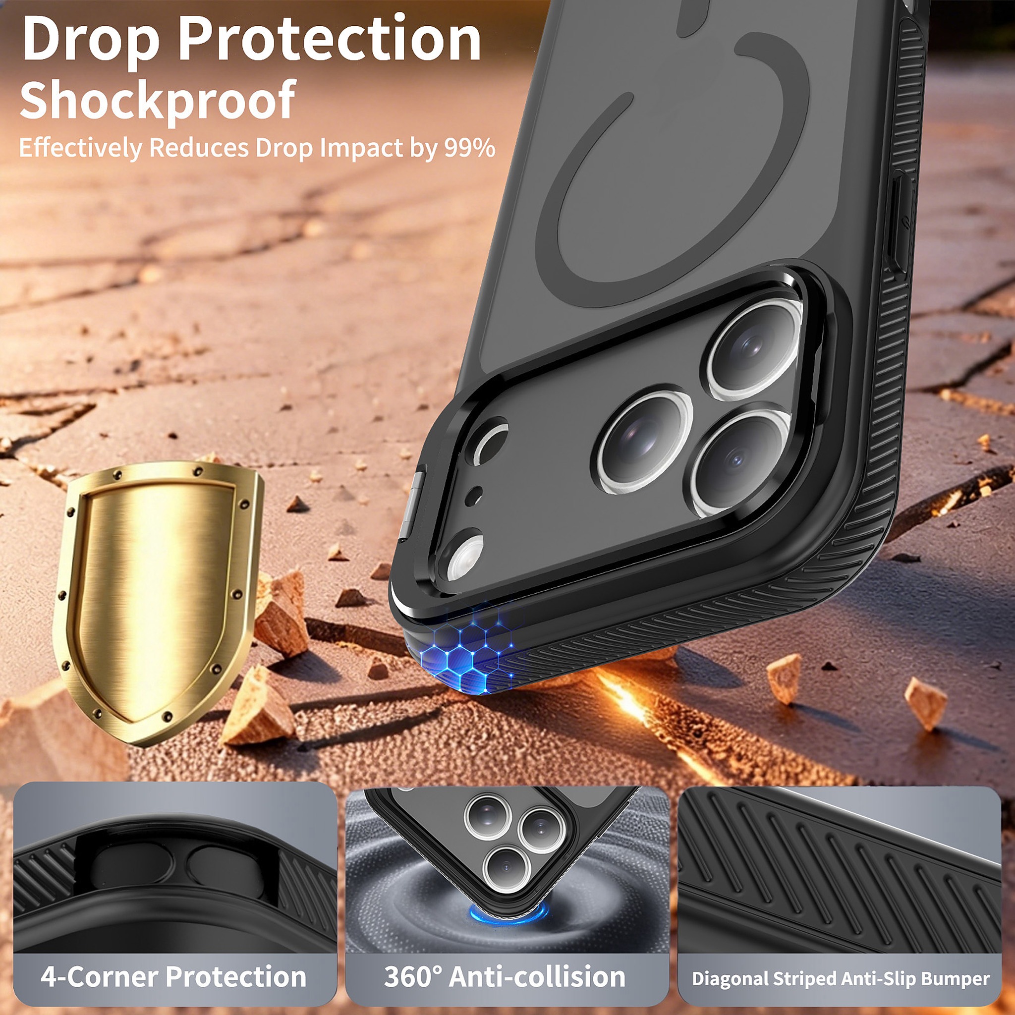SendaFit Precise-Cutout Camera Stand MagSafe Case for iPhone 17 Pro Max & 18 Pro Max detail 28