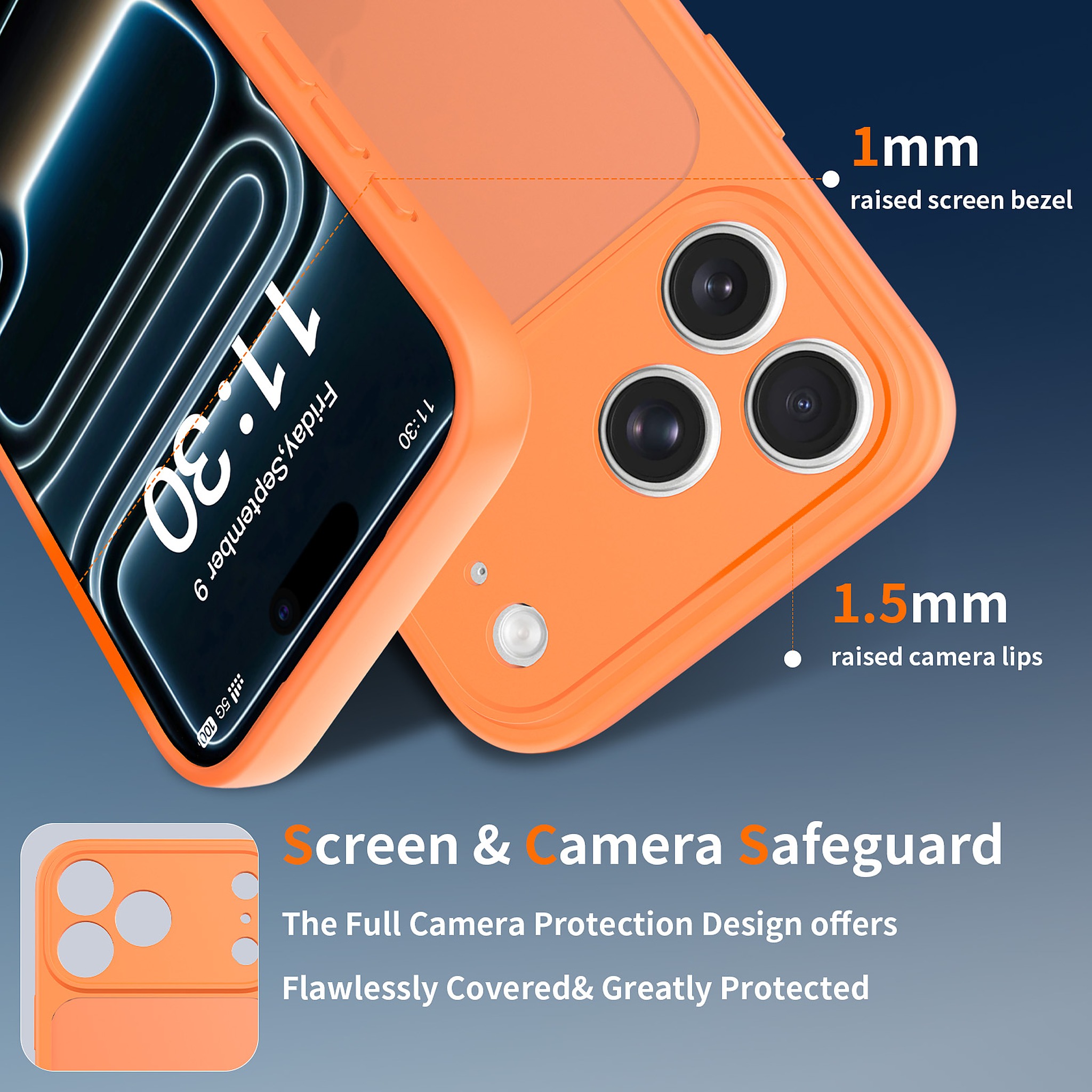SendaFit Precise-Cutout Matte Skin-Feel Case for iPhone 18 Pro Max (Fits iPhone 17 Pro Max) detail 3