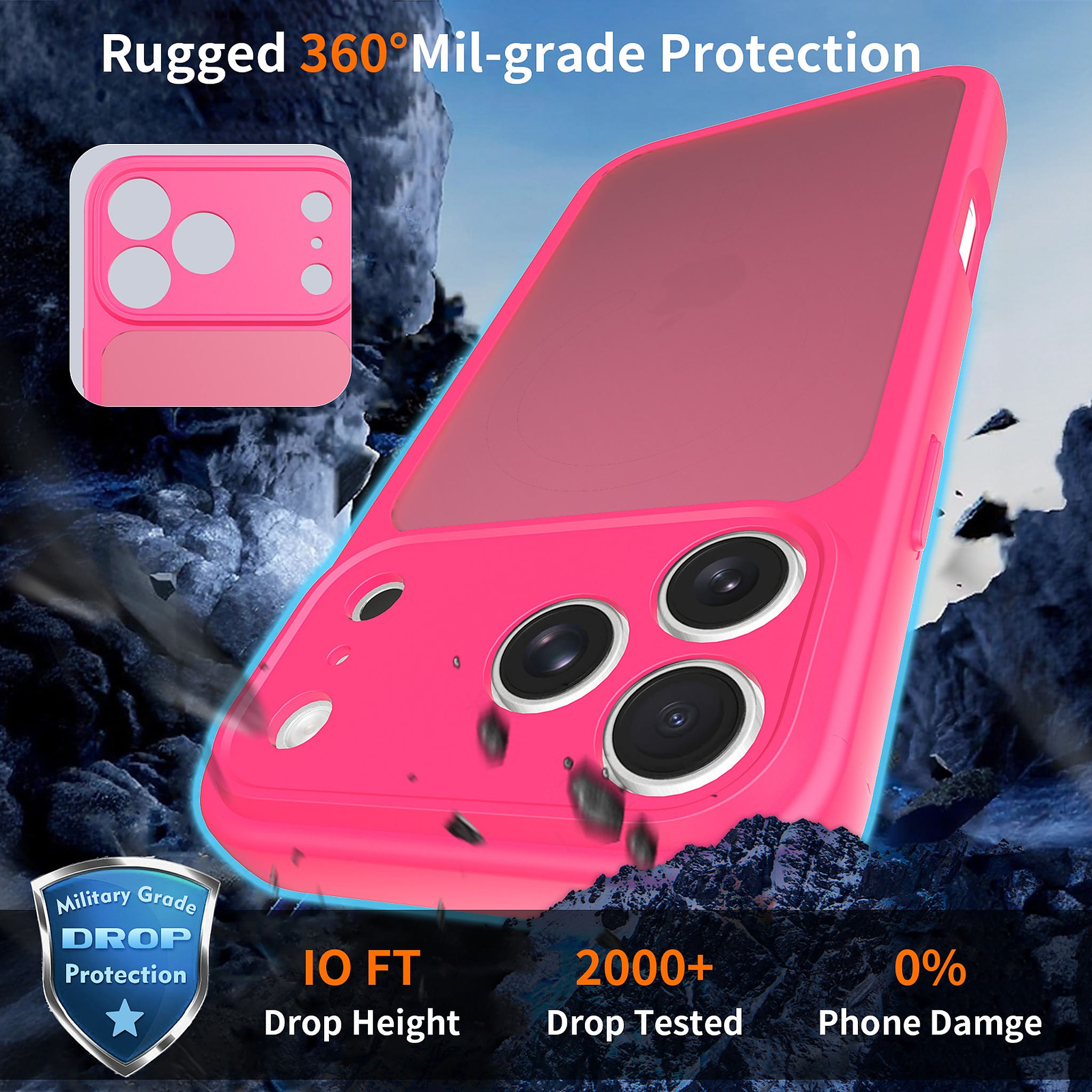 SendaFit Precise-Cutout Matte Skin-Feel Case for iPhone 18 Pro Max (Fits iPhone 17 Pro Max) detail 36