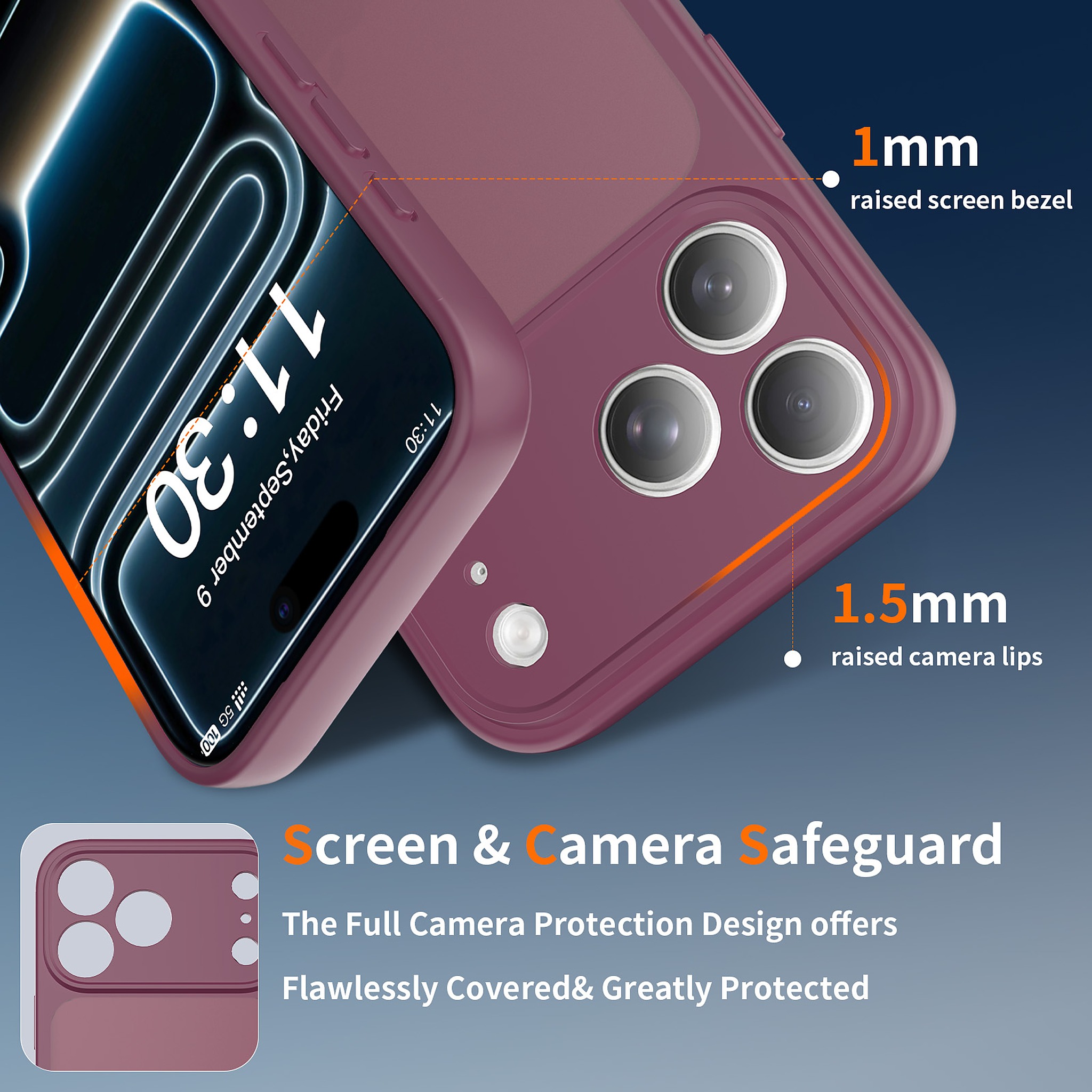 SendaFit Precise-Cutout Matte Skin-Feel Case for iPhone 18 Pro Max (Fits iPhone 17 Pro Max) detail 37