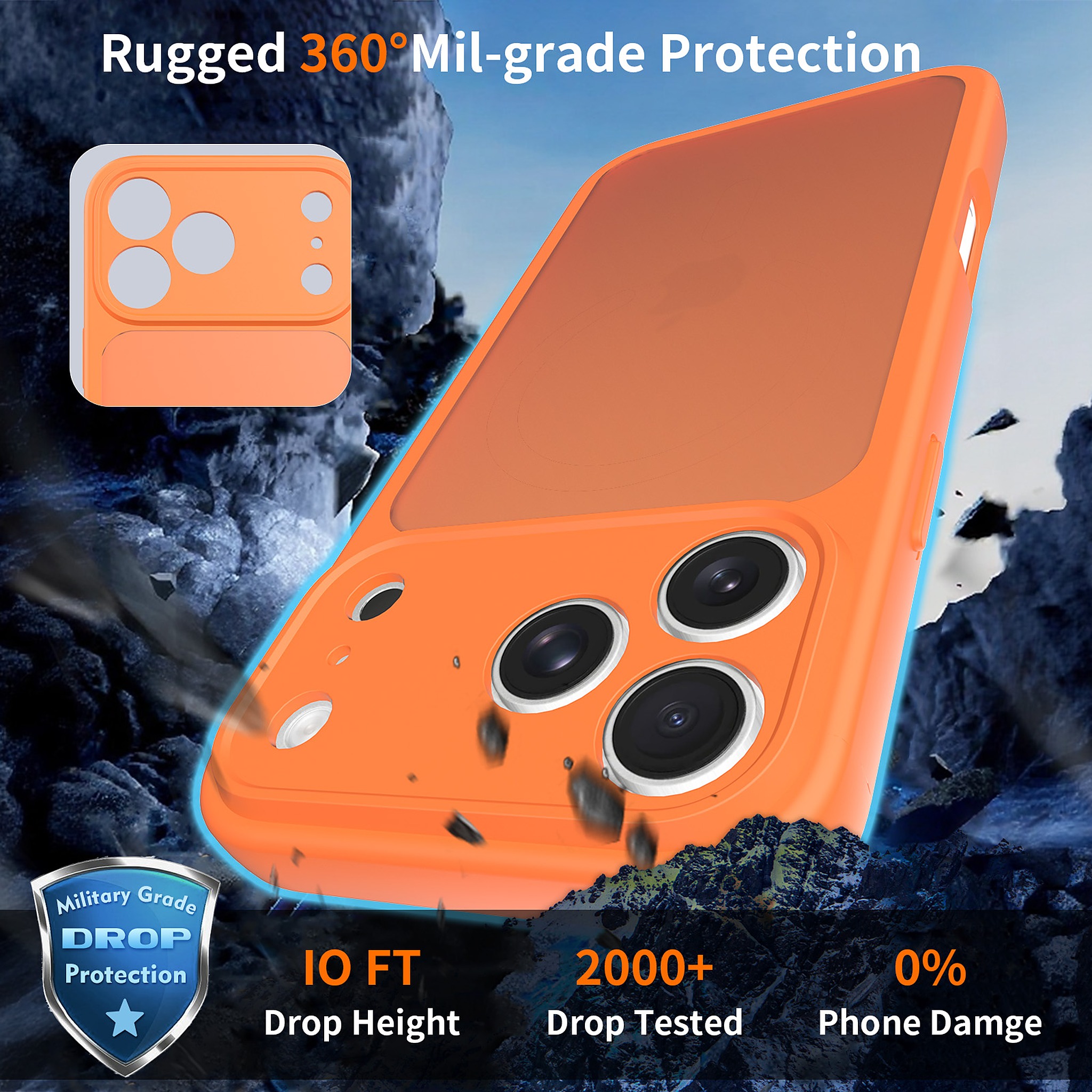 SendaFit Precise-Cutout Matte Skin-Feel Case for iPhone 18 Pro Max (Fits iPhone 17 Pro Max) detail 4