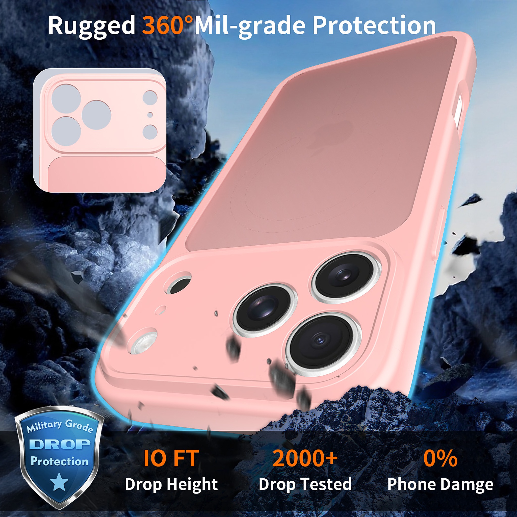 SendaFit Precise-Cutout Matte Skin-Feel Case for iPhone 18 Pro Max (Fits iPhone 17 Pro Max) detail 8