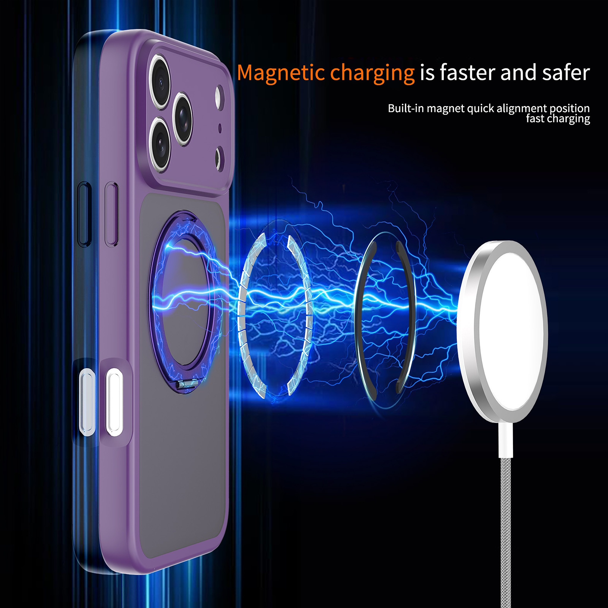 SendaFit Precise-Cutout Matte Skin-Feel 360° Stand Case for iPhone 18 Pro Max (Fits iPhone 17 Pro Max) detail 20