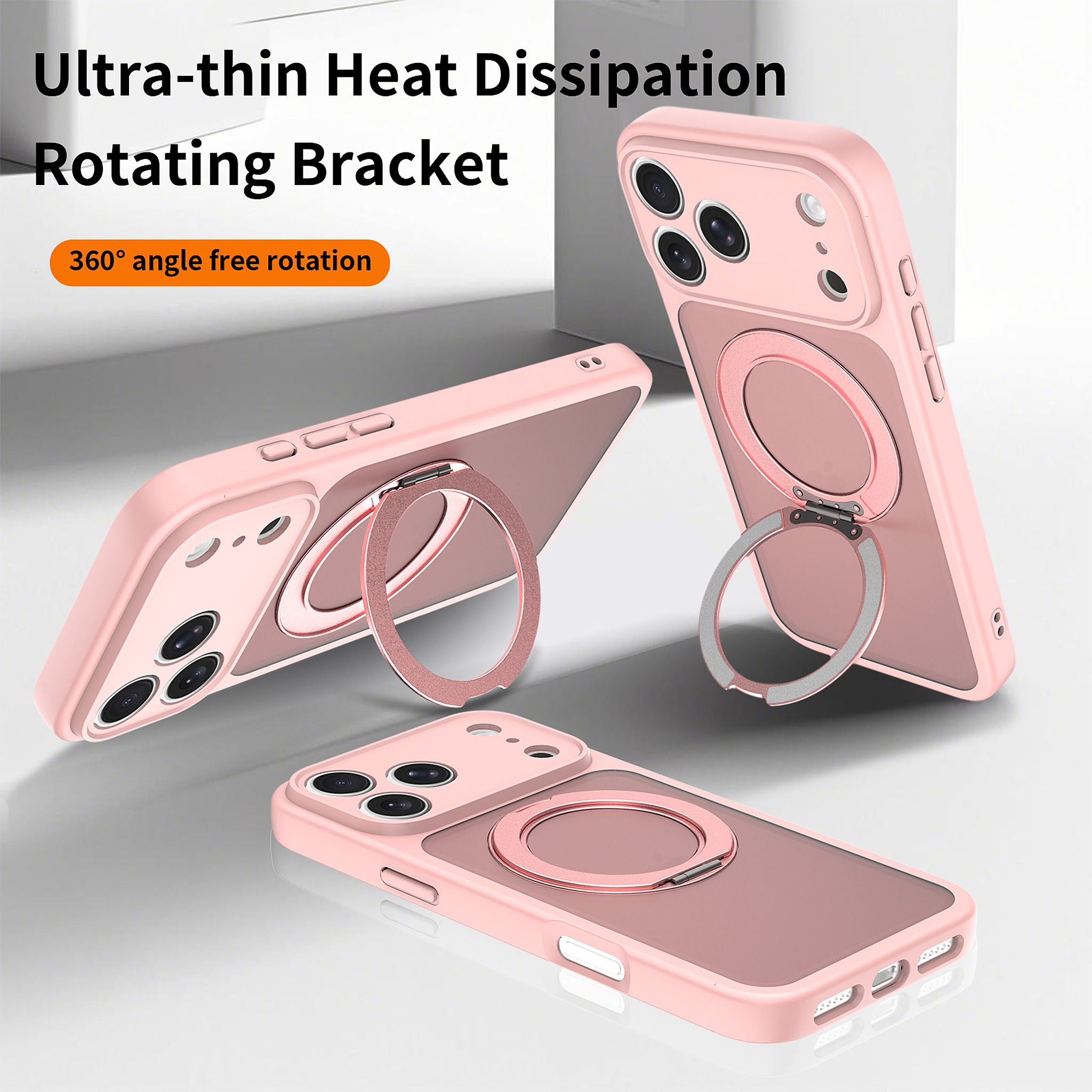 SendaFit Precise-Cutout Matte Skin-Feel 360° Stand Case for iPhone 18 Pro Max (Fits iPhone 17 Pro Max) detail 24