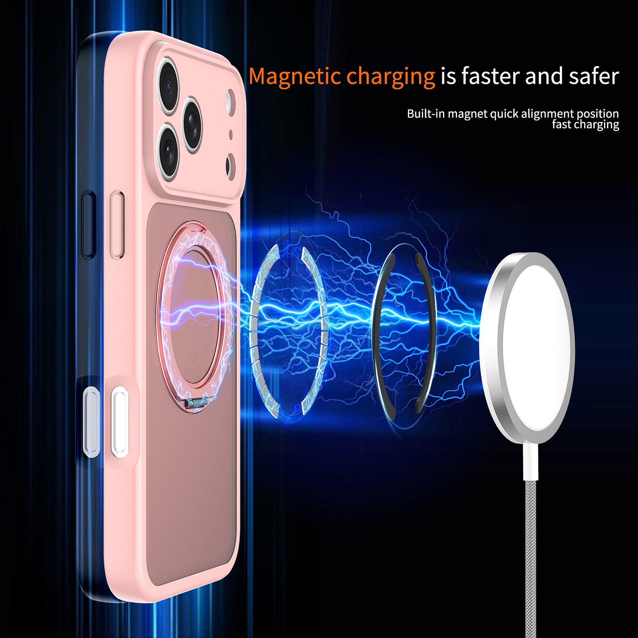 SendaFit Precise-Cutout Matte Skin-Feel 360° Stand Case for iPhone 18 Pro Max (Fits iPhone 17 Pro Max) detail 25