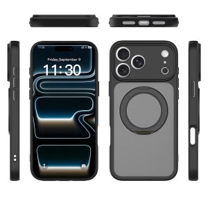 SendaFit Precise-Cutout Matte Skin-Feel 360° Stand Case for iPhone 18 Pro Max (Fits iPhone 17 Pro Max)