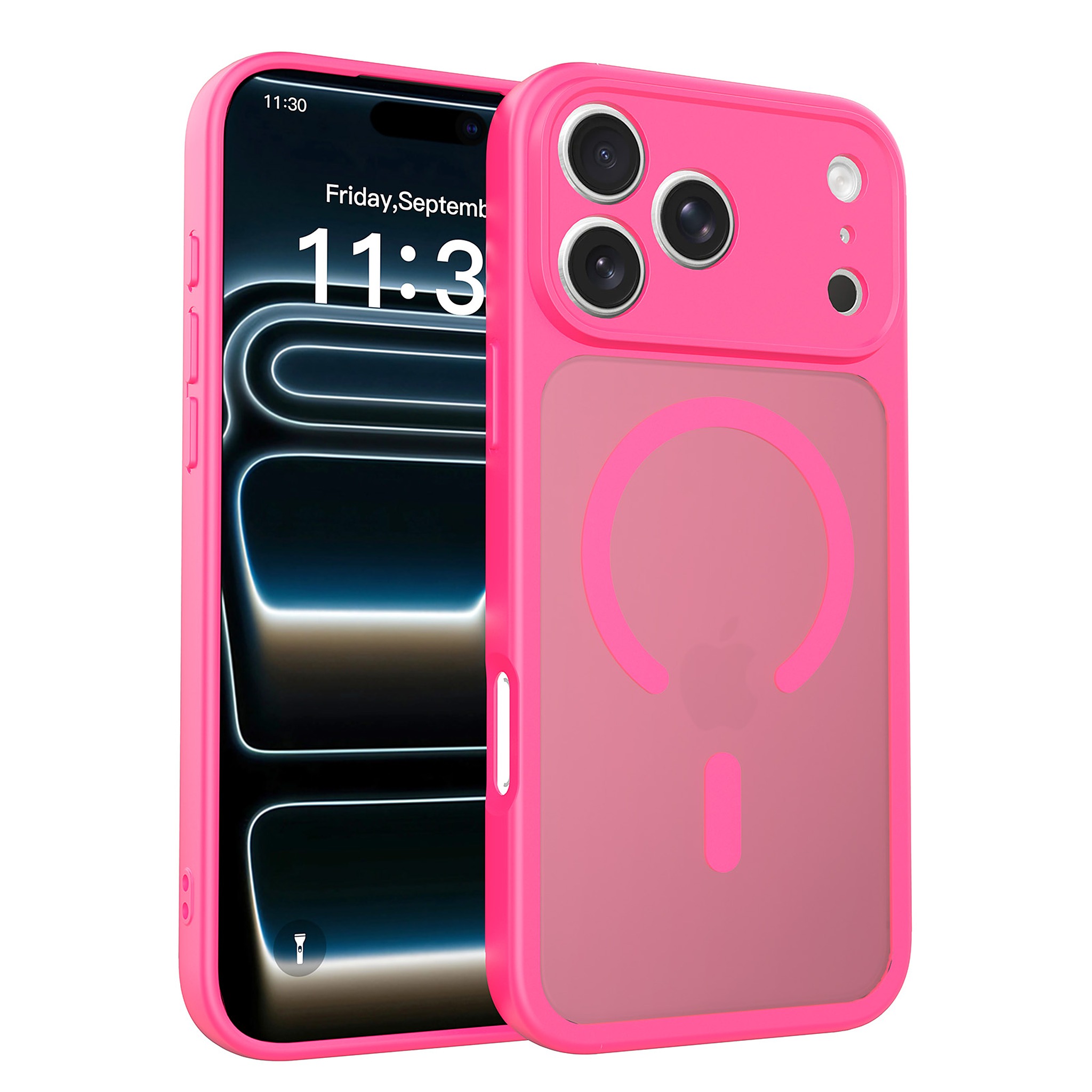 SendaFit Precise-Cutout Matte Skin-Feel MagSafe Case for iPhone 18 Pro Max (Fits iPhone 17 Pro Max) - Rose Red
