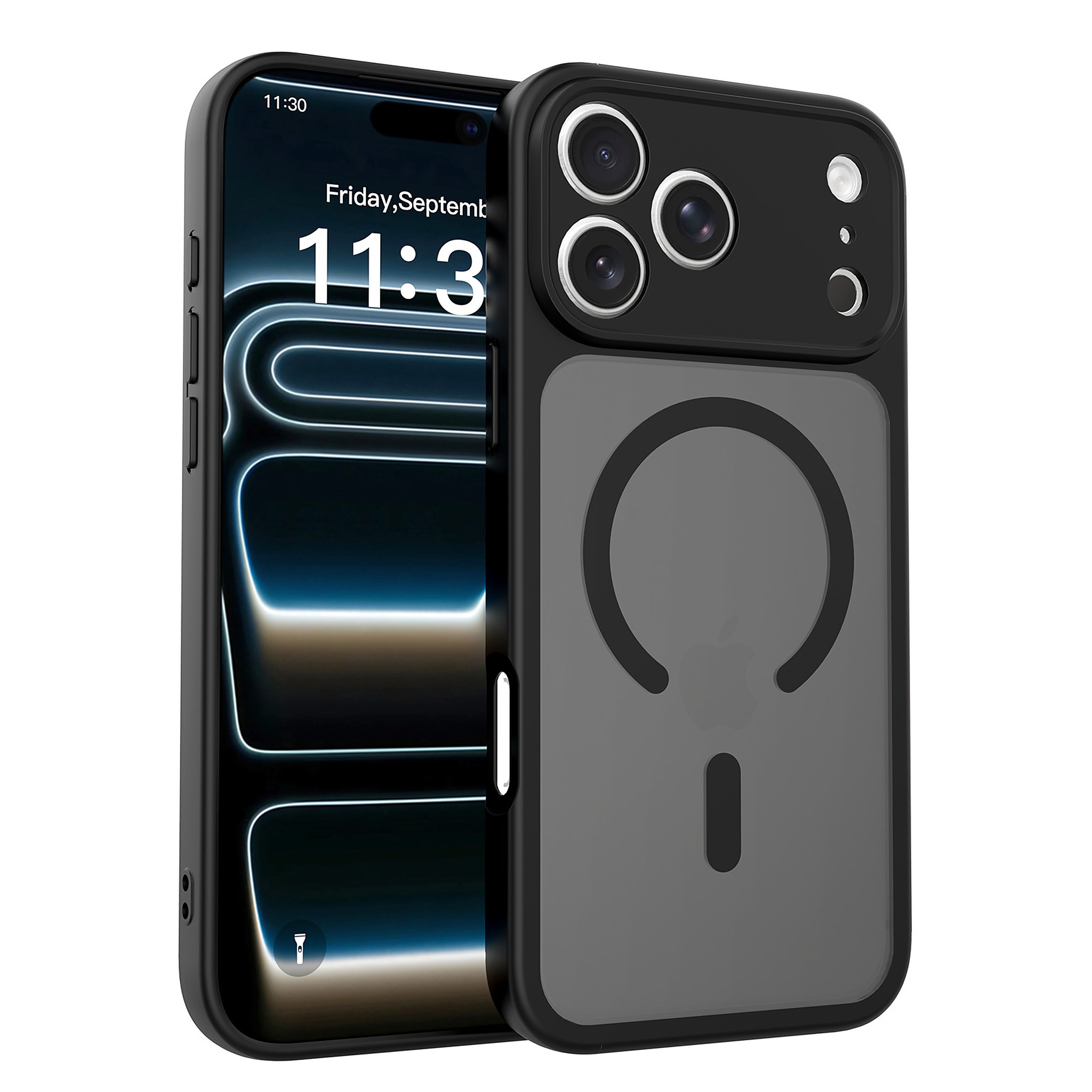 SendaFit Precise-Cutout Matte Skin-Feel MagSafe Case for iPhone 18 Pro Max (Fits iPhone 17 Pro Max) - Matte Black