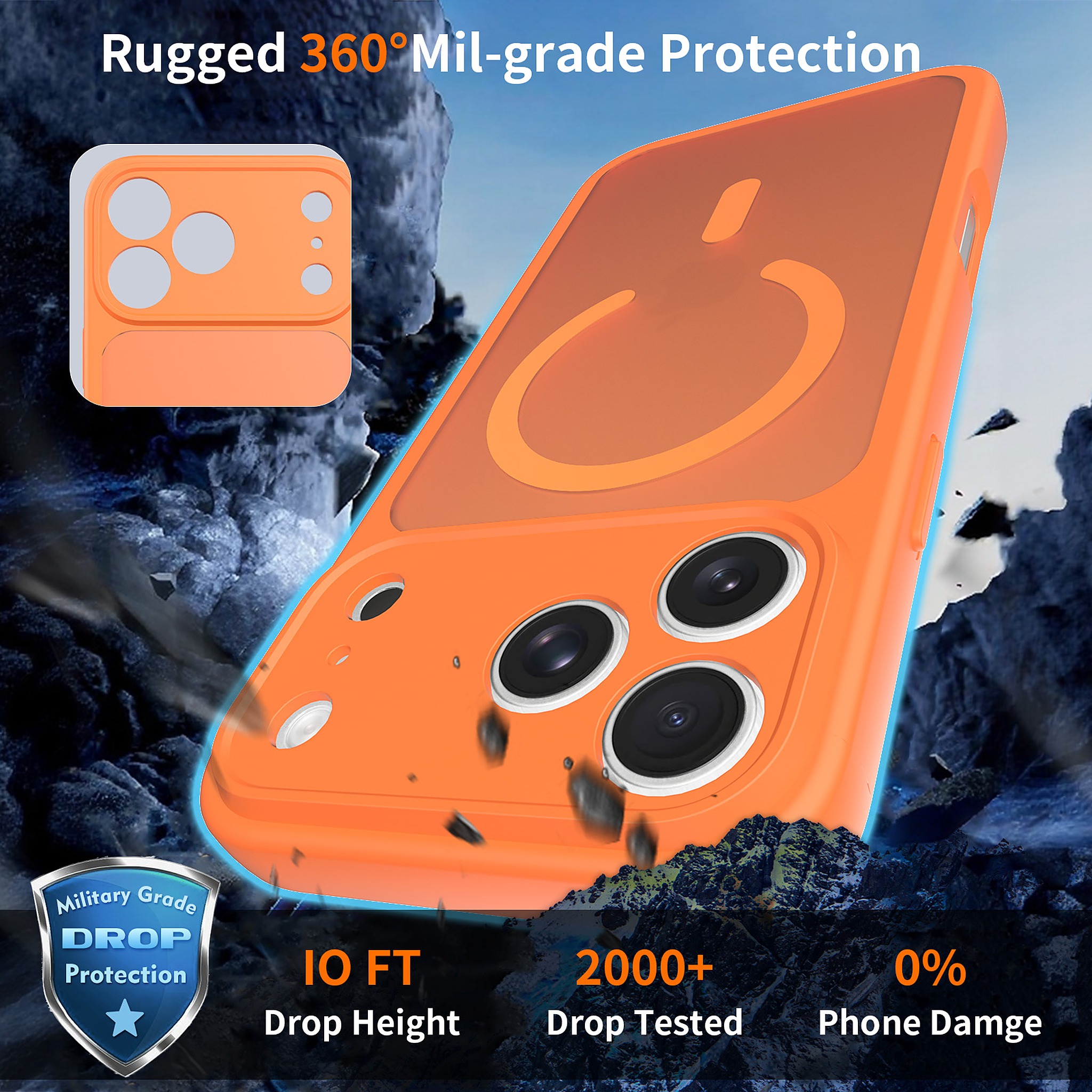 SendaFit Precise-Cutout Matte Skin-Feel MagSafe Case for iPhone 18 Pro Max (Fits iPhone 17 Pro Max) detail 1
