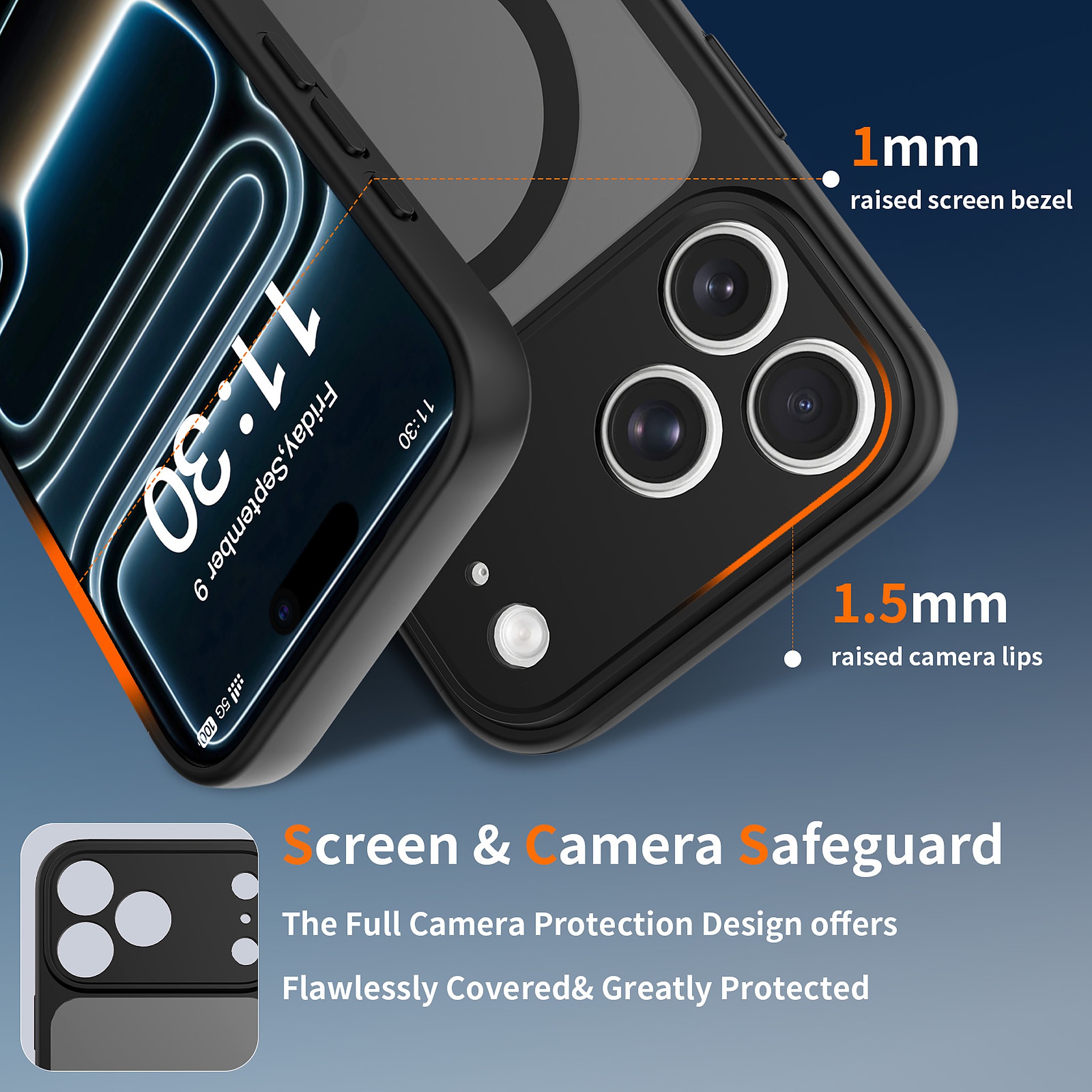 SendaFit Precise-Cutout Matte Skin-Feel MagSafe Case for iPhone 18 Pro Max (Fits iPhone 17 Pro Max) detail 15