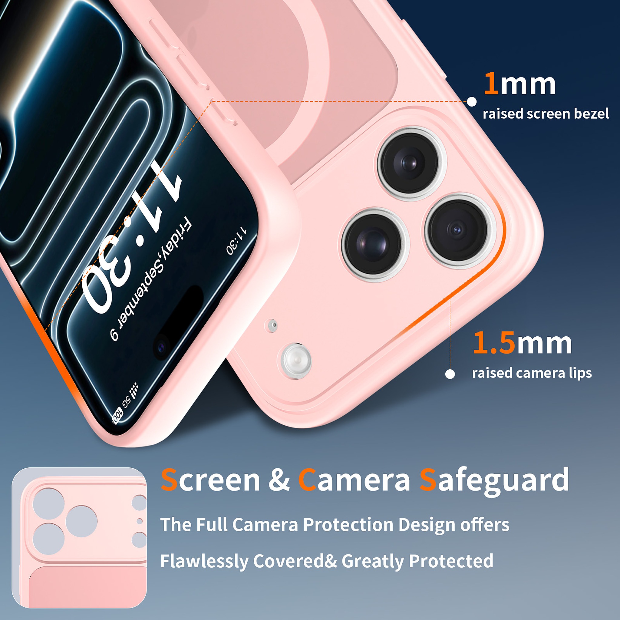 SendaFit Precise-Cutout Matte Skin-Feel MagSafe Case for iPhone 18 Pro Max (Fits iPhone 17 Pro Max) detail 31