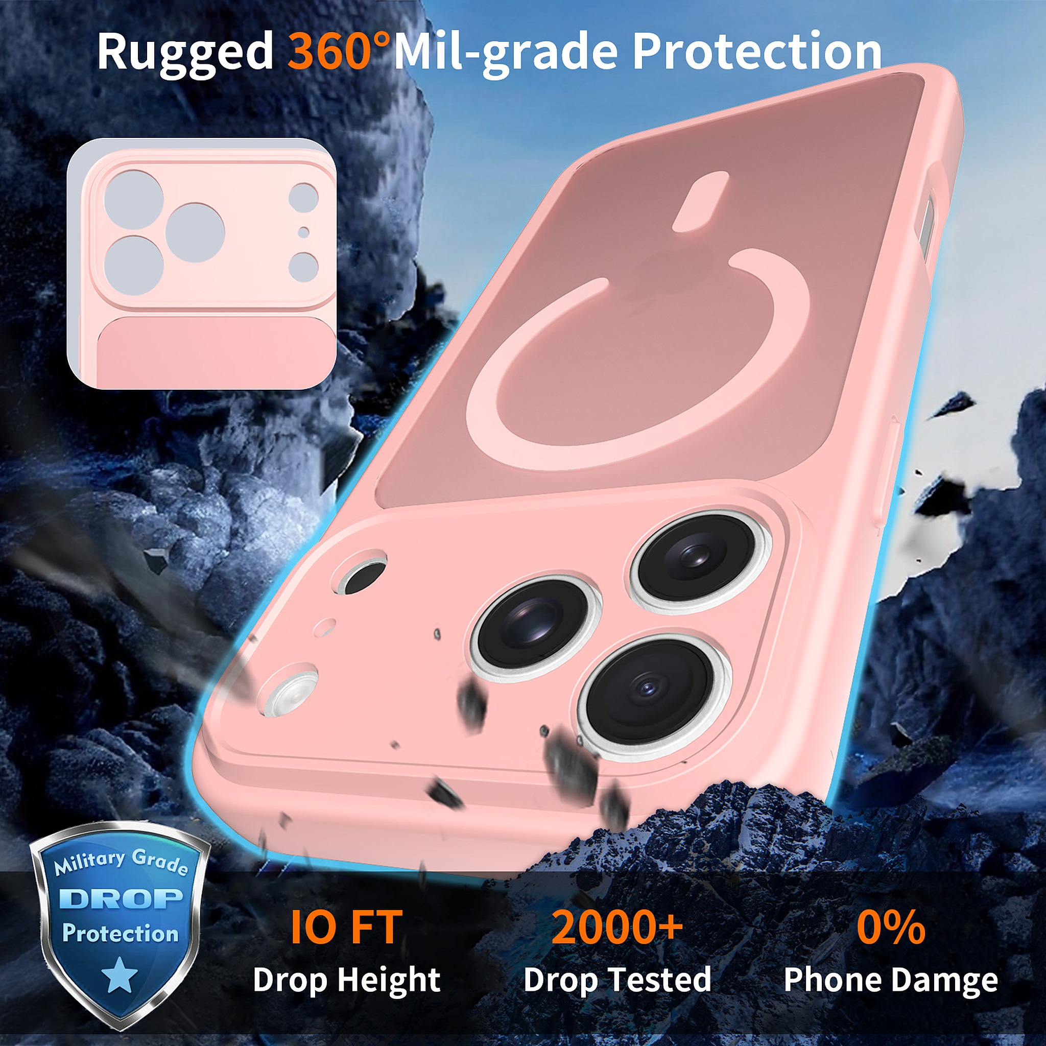 SendaFit Precise-Cutout Matte Skin-Feel MagSafe Case for iPhone 18 Pro Max (Fits iPhone 17 Pro Max) detail 32