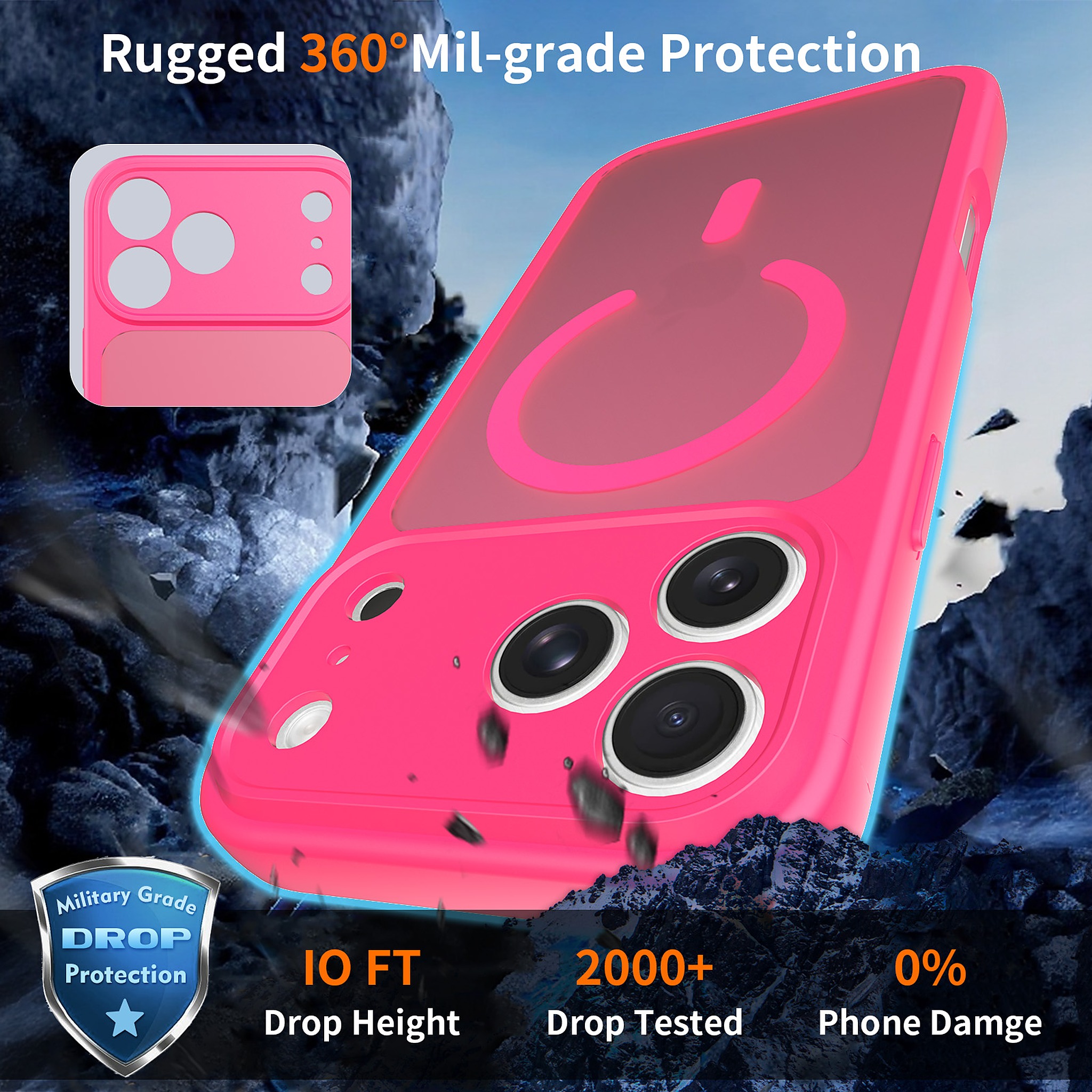 SendaFit Precise-Cutout Matte Skin-Feel MagSafe Case for iPhone 18 Pro Max (Fits iPhone 17 Pro Max) detail 5