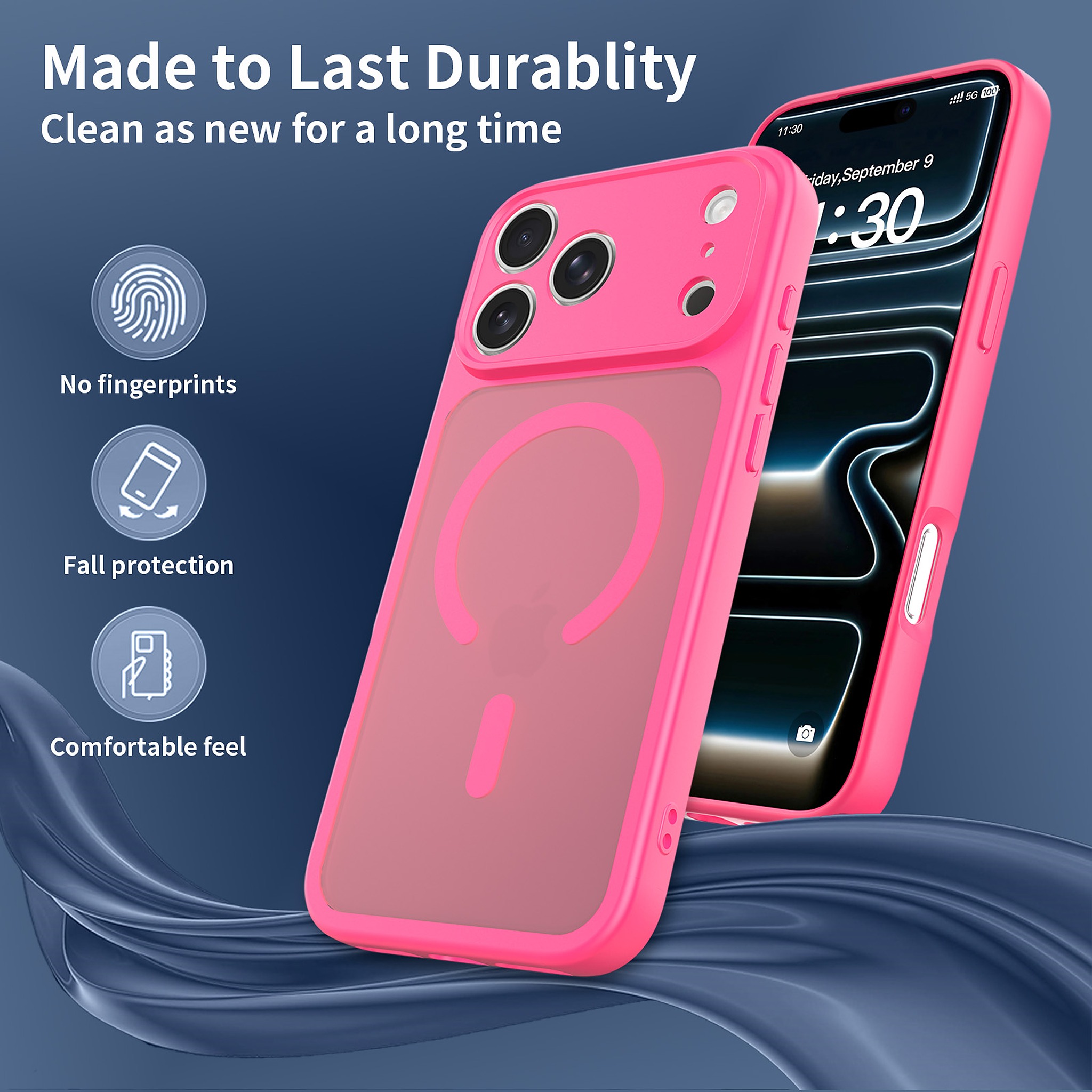 SendaFit Precise-Cutout Matte Skin-Feel MagSafe Case for iPhone 18 Pro Max (Fits iPhone 17 Pro Max) detail 6