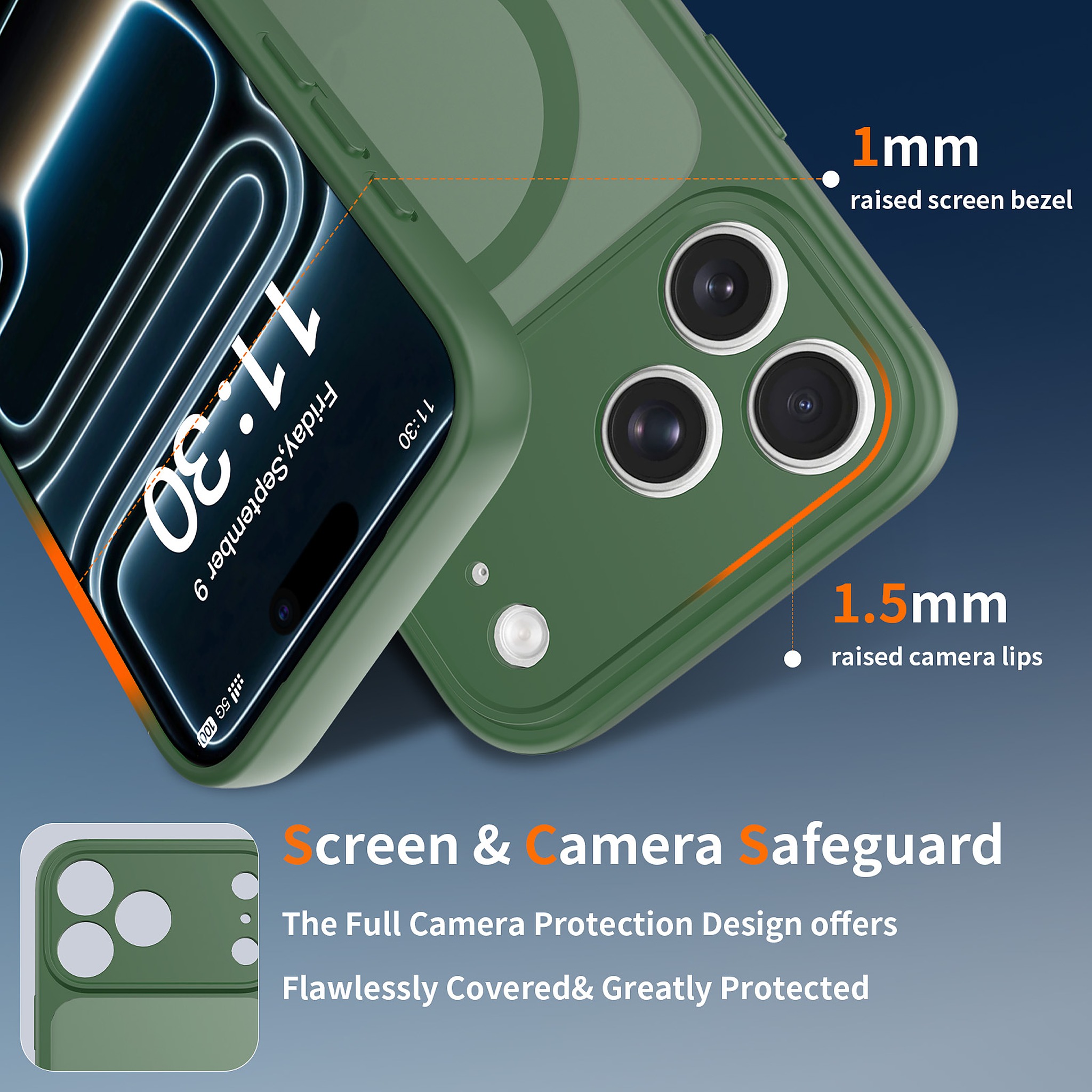 SendaFit Precise-Cutout Matte Skin-Feel MagSafe Case for iPhone 18 Pro Max (Fits iPhone 17 Pro Max) detail 8