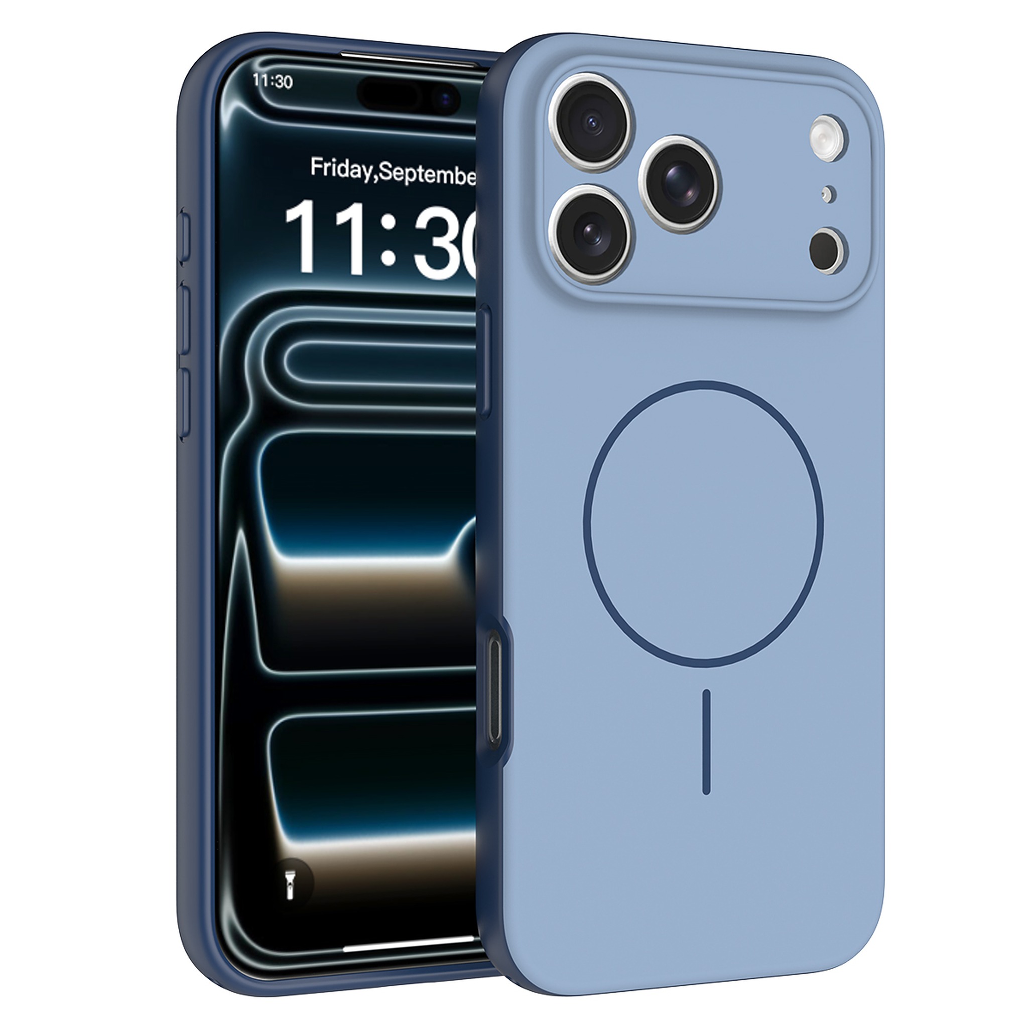 SendaFit Skin-Feel Two-in-One MagSafe Case for iPhone 18 Pro Max (Fits iPhone 17 Pro Max) - Sapphire Blue