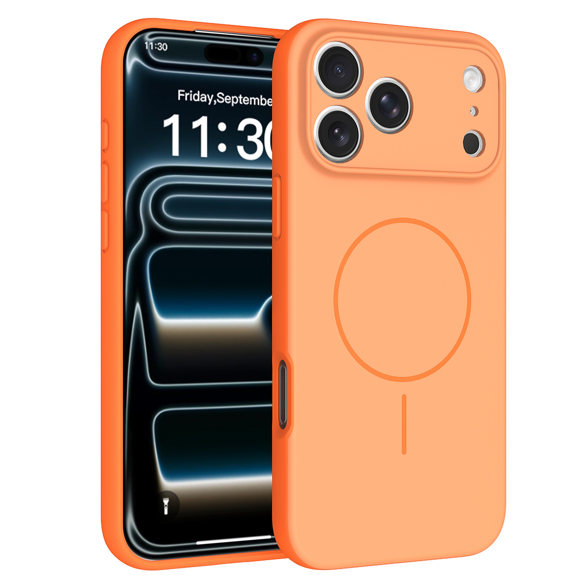 SendaFit Skin-Feel Two-in-One MagSafe Case for iPhone 18 Pro Max (Fits iPhone 17 Pro Max) - Orange