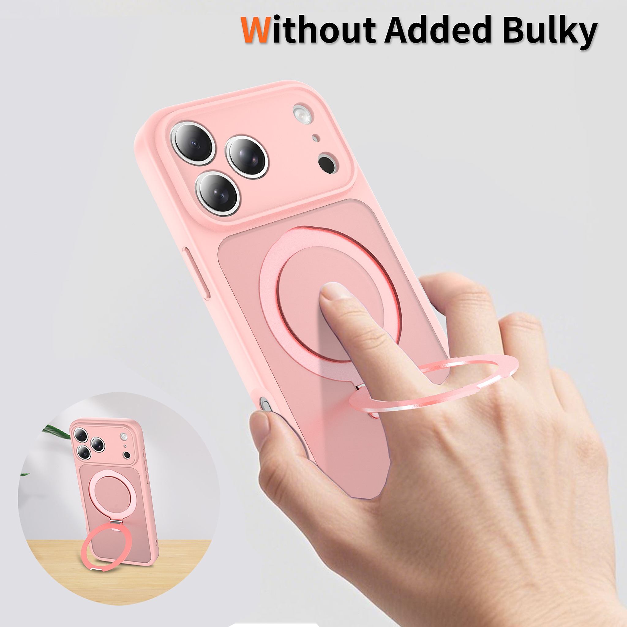 SendaFit Precise-Cutout Matte Skin-Feel Racket-Stand Case for iPhone 18 Pro Max (Fits iPhone 17 Pro Max) detail 22