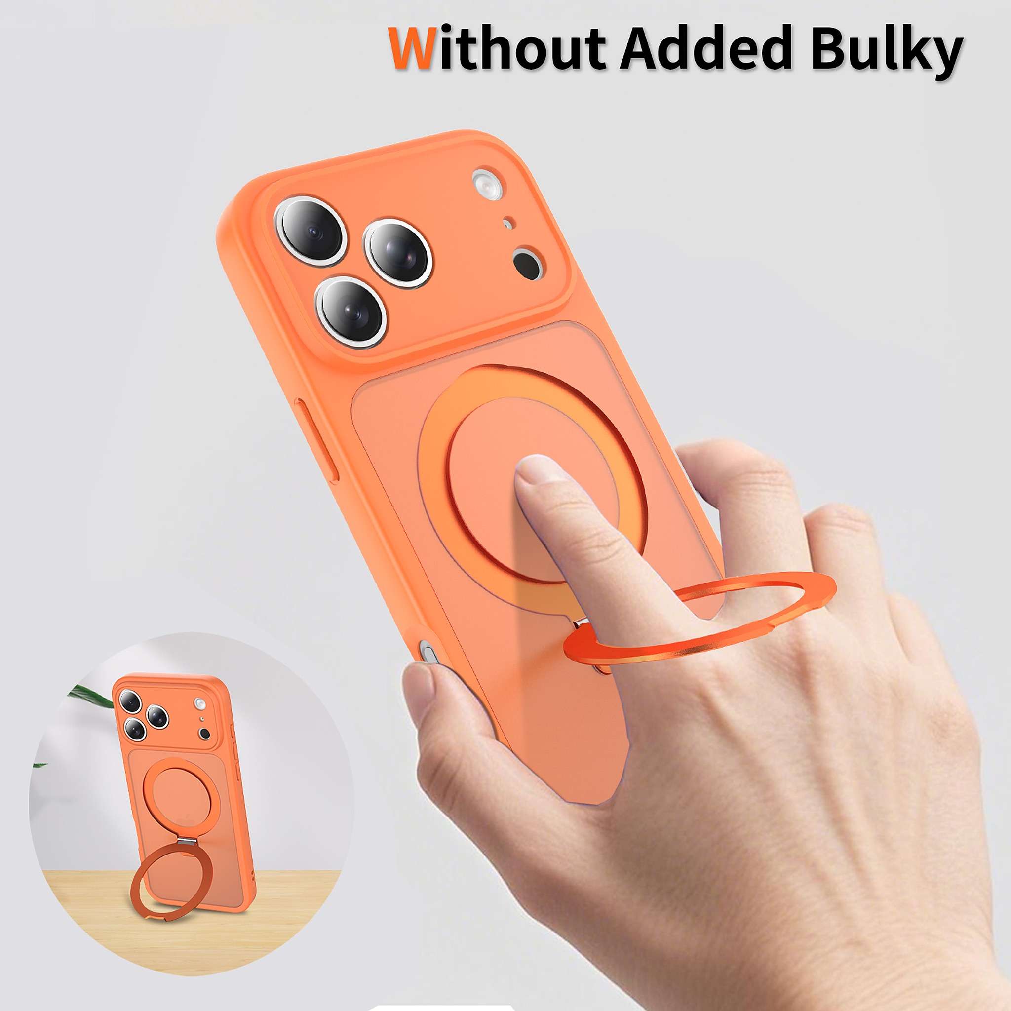 SendaFit Precise-Cutout Matte Skin-Feel Racket-Stand Case for iPhone 18 Pro Max (Fits iPhone 17 Pro Max) detail 24