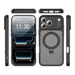 SendaFit Precise-Cutout Matte Skin-Feel Racket-Stand Case for iPhone 18 Pro Max (Fits iPhone 17 Pro Max)