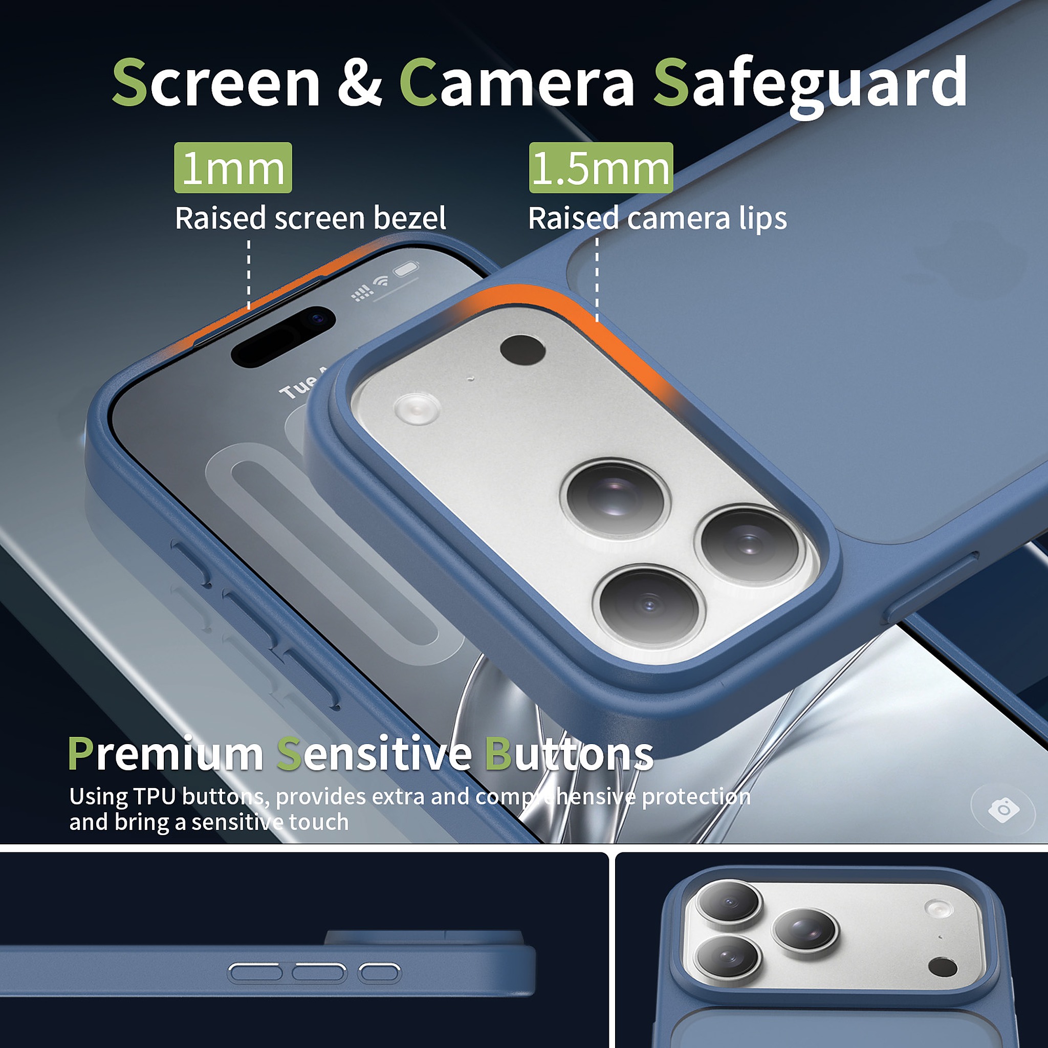 SendaFit Matte Skin-Feel Camera-Button Two-in-One Case for iPhone 18 Pro Max (Fits iPhone 17 Pro Max) detail 12