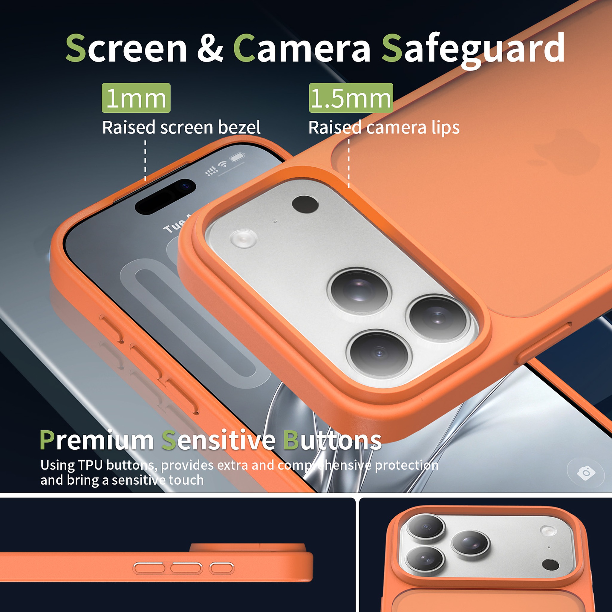 SendaFit Matte Skin-Feel Camera-Button Two-in-One Case for iPhone 18 Pro Max (Fits iPhone 17 Pro Max) detail 20