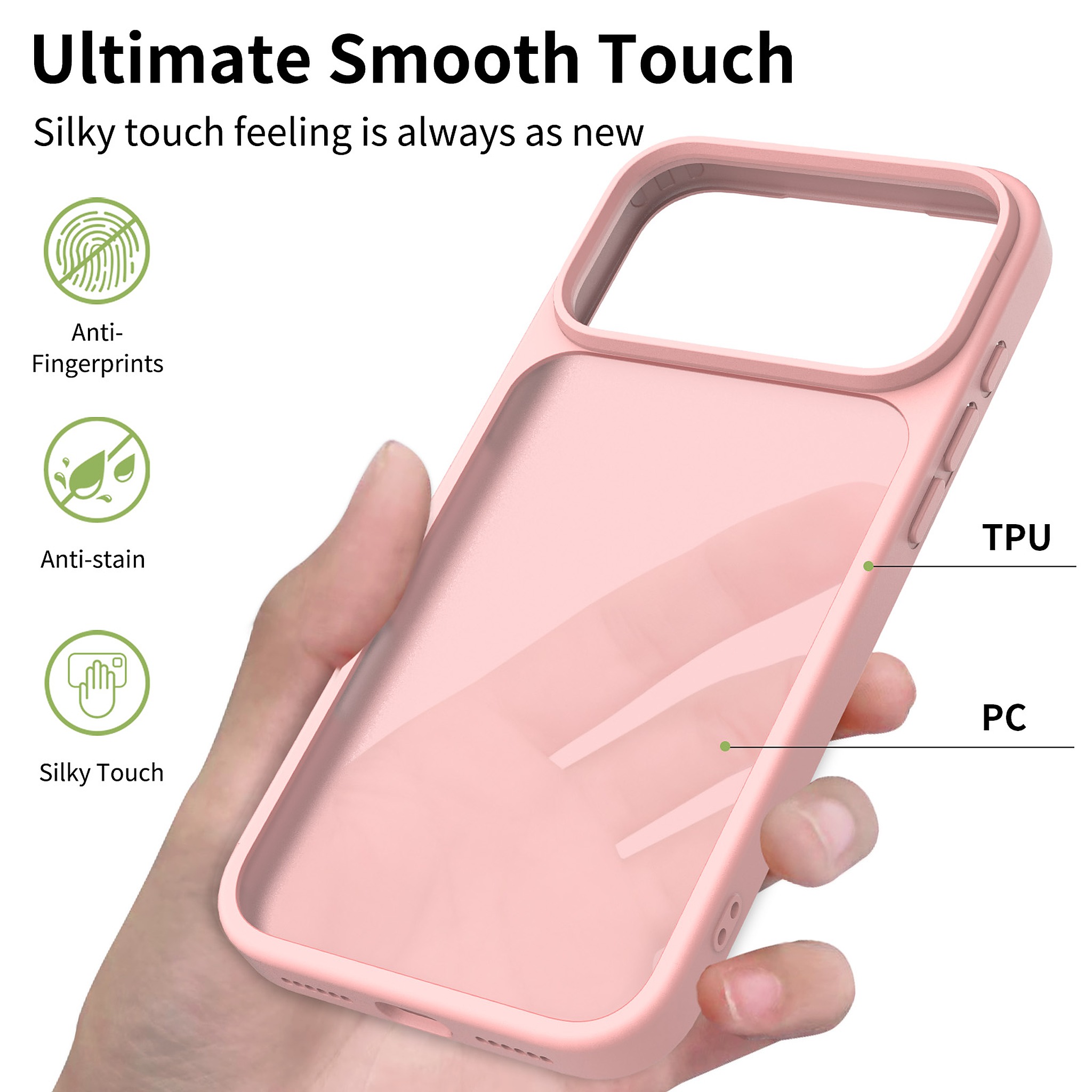 SendaFit Matte Skin-Feel Camera-Button Two-in-One Case for iPhone 18 Pro Max (Fits iPhone 17 Pro Max) detail 21