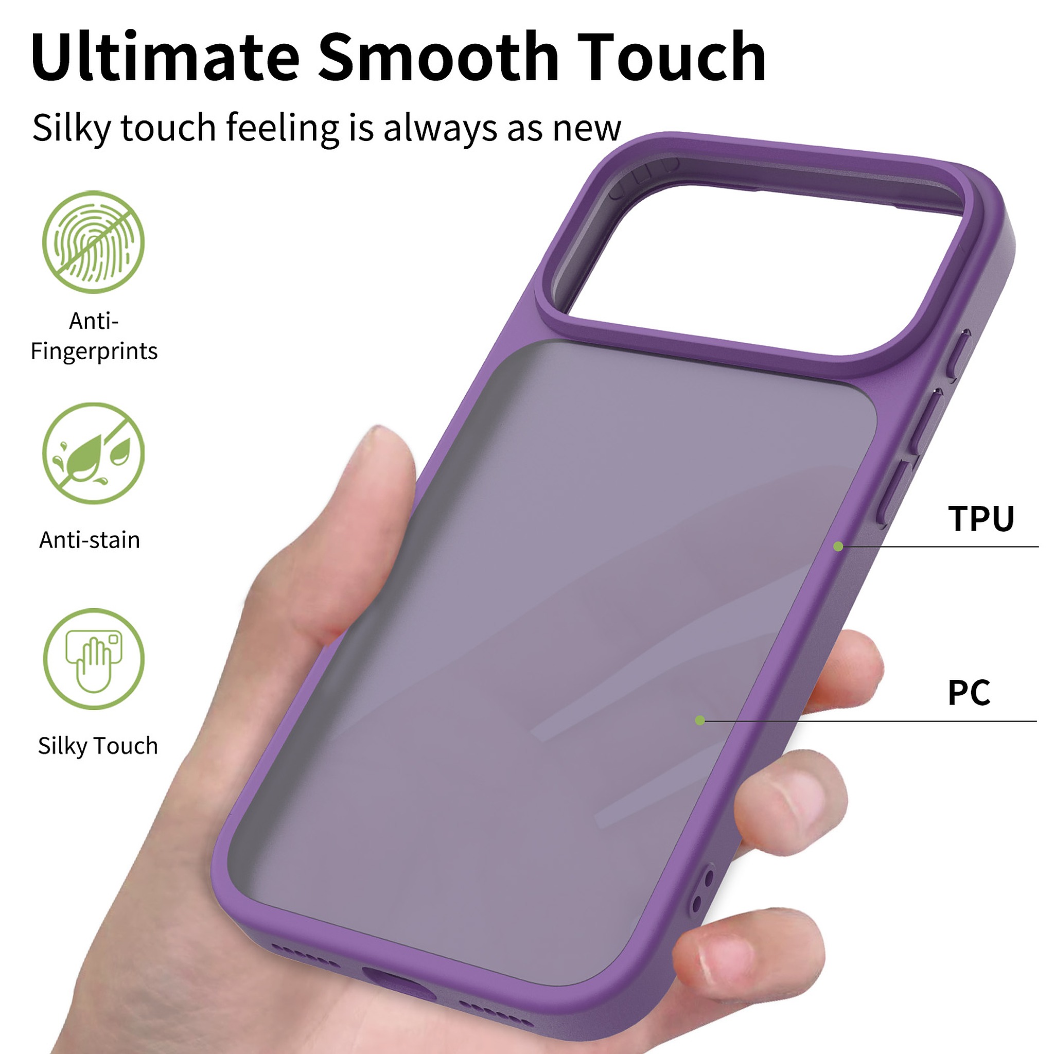 SendaFit Matte Skin-Feel Camera-Button Two-in-One Case for iPhone 18 Pro Max (Fits iPhone 17 Pro Max) detail 33