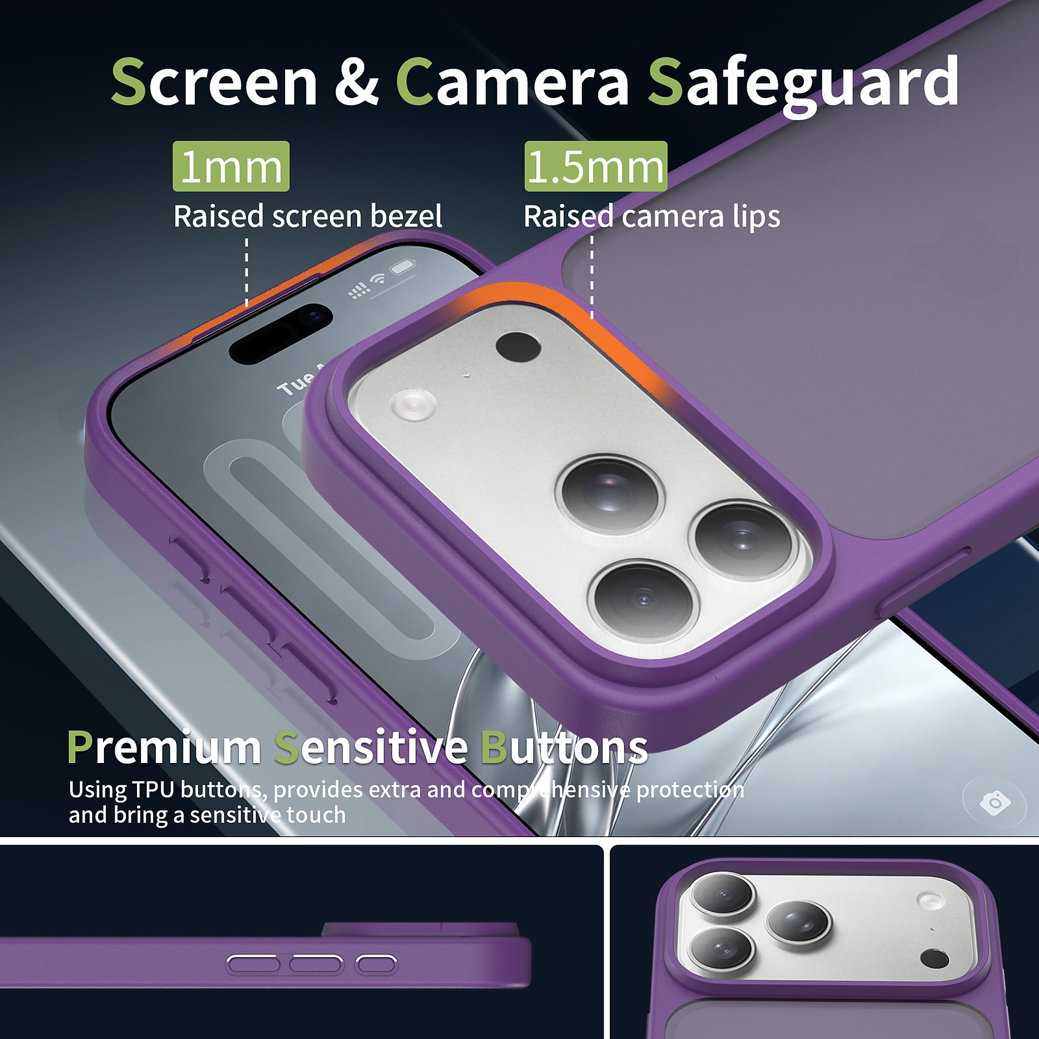 SendaFit Matte Skin-Feel Camera-Button Two-in-One Case for iPhone 18 Pro Max (Fits iPhone 17 Pro Max) detail 36