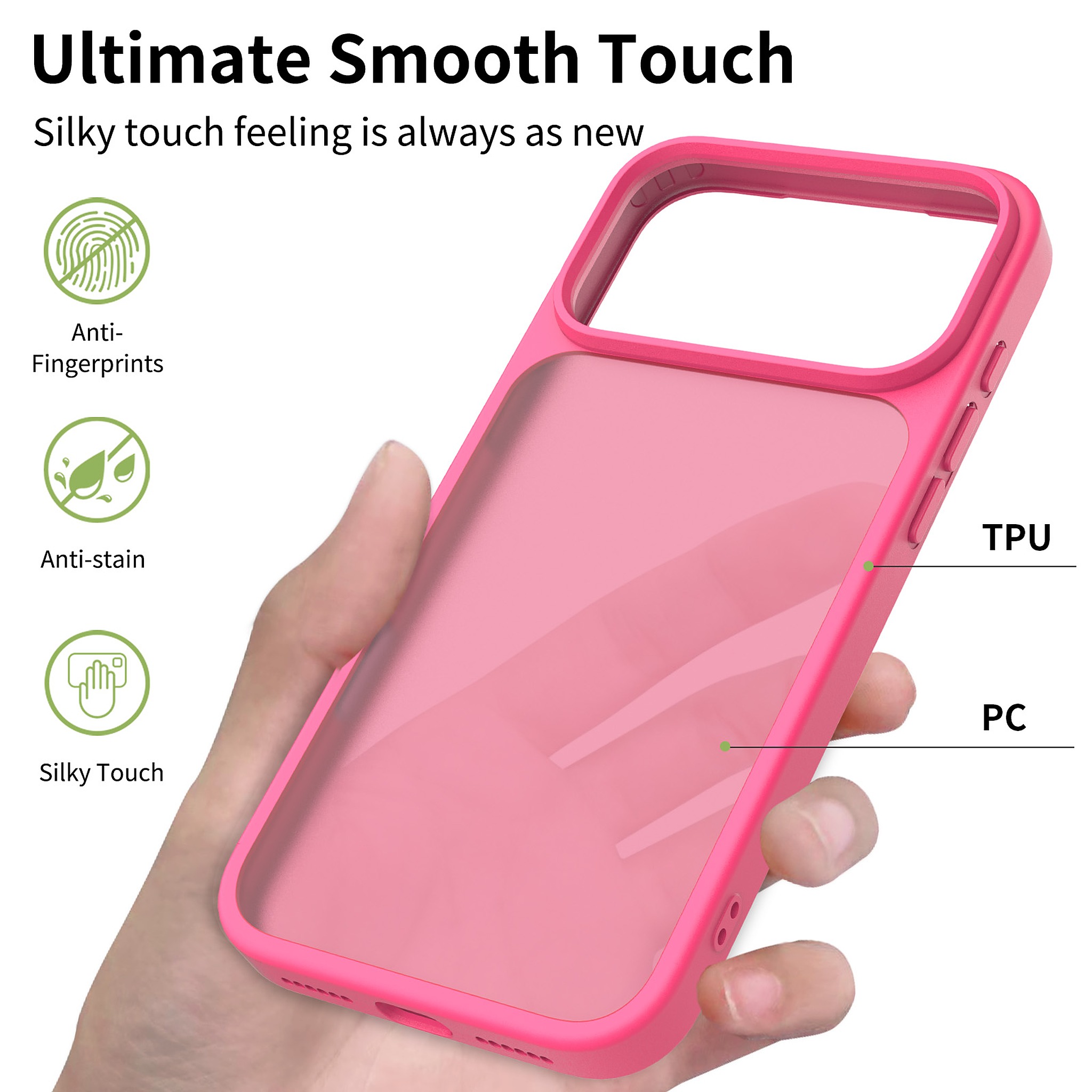 SendaFit Matte Skin-Feel Camera-Button Two-in-One Case for iPhone 18 Pro Max (Fits iPhone 17 Pro Max) detail 37