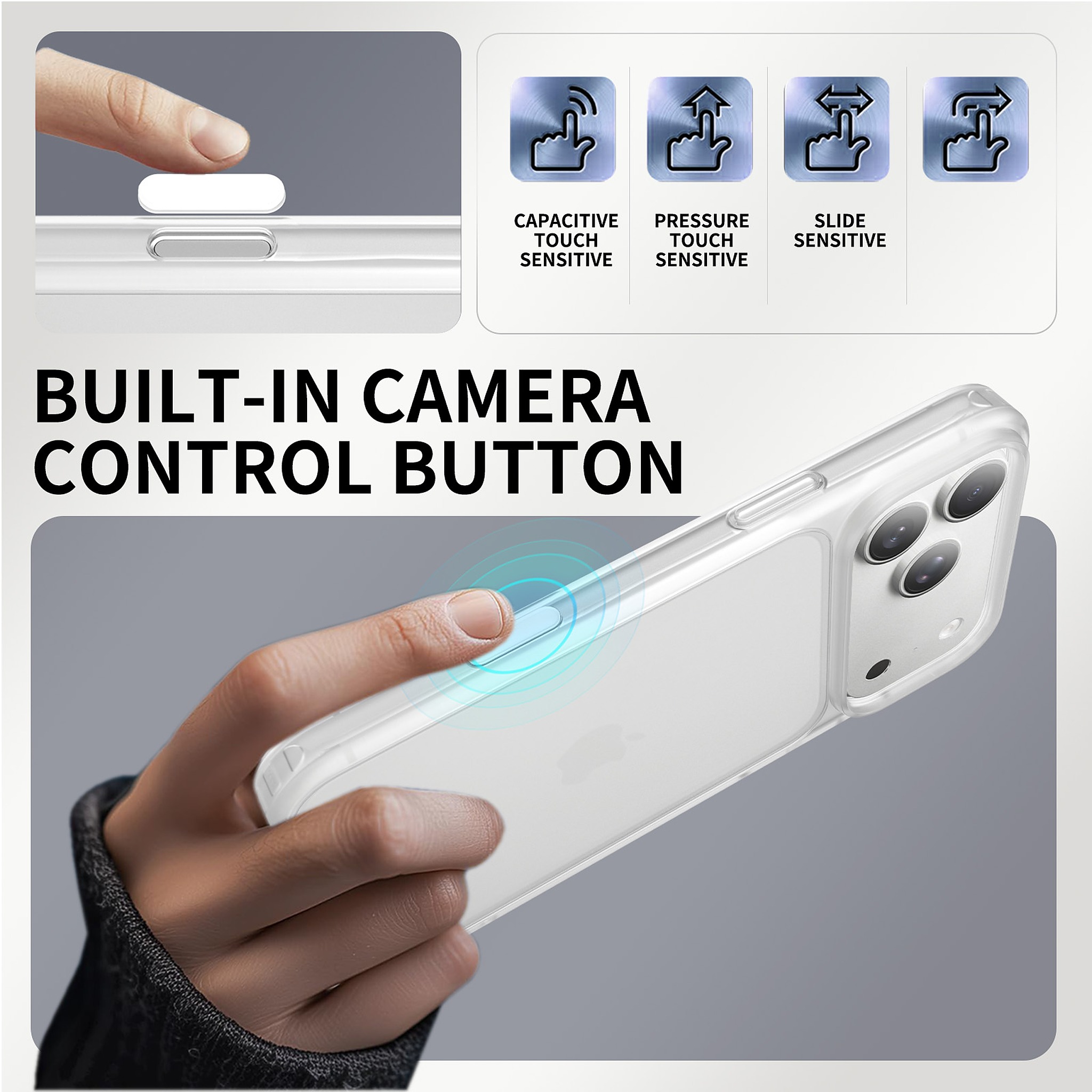 SendaFit Matte Skin-Feel Camera-Button Two-in-One Case for iPhone 18 Pro Max (Fits iPhone 17 Pro Max) detail 43