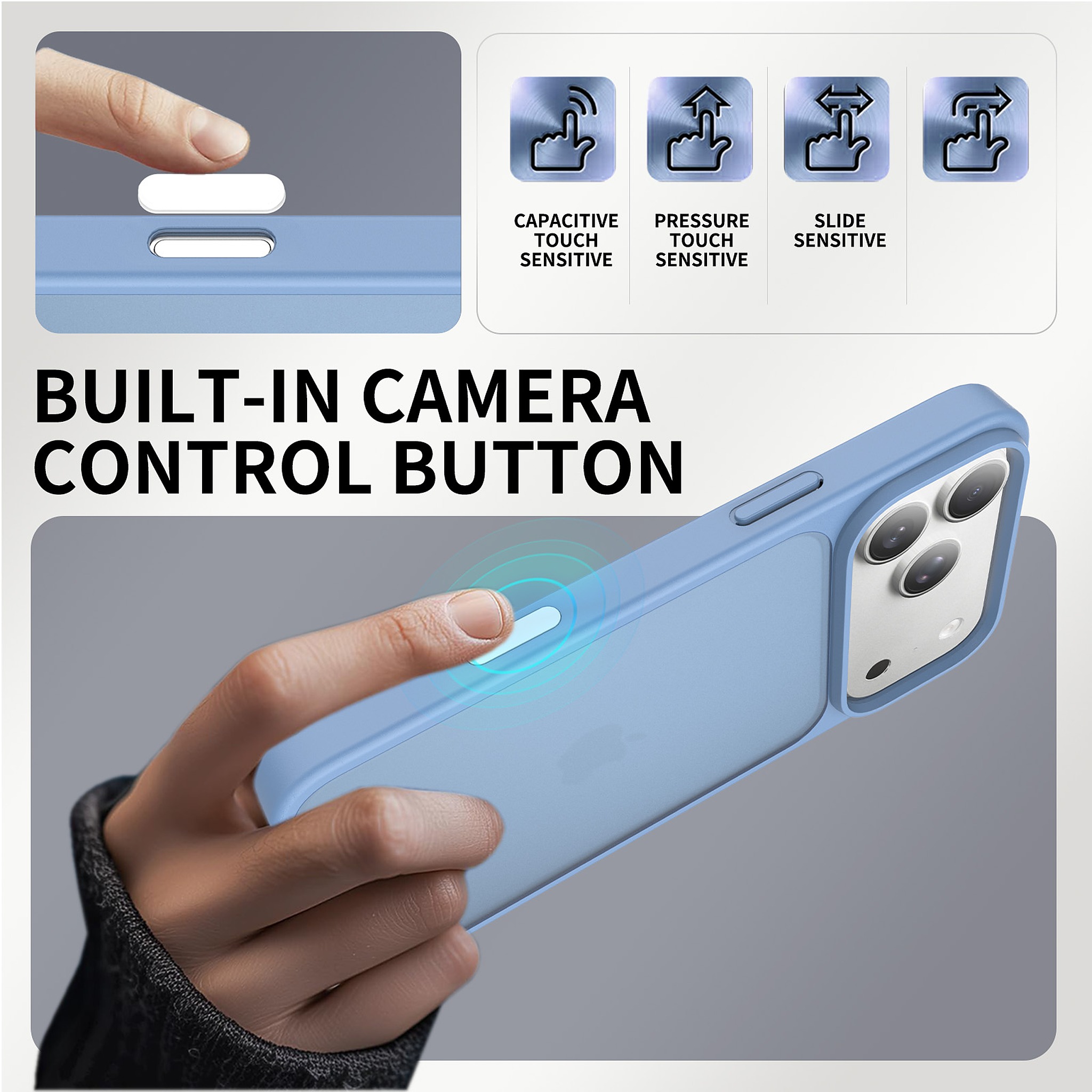 SendaFit Matte Skin-Feel Camera-Button Two-in-One Case for iPhone 18 Pro Max (Fits iPhone 17 Pro Max) detail 47