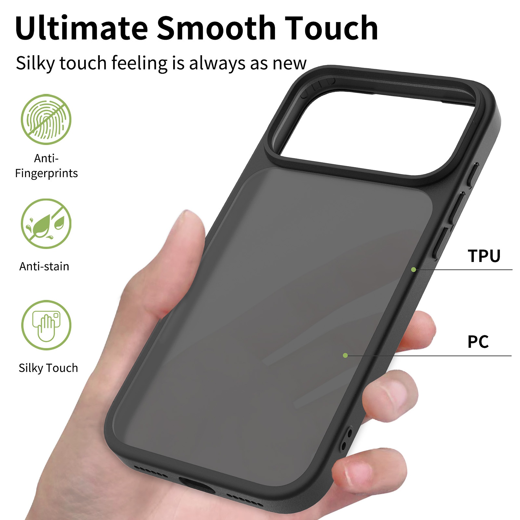 SendaFit Matte Skin-Feel Camera-Button Two-in-One Case for iPhone 18 Pro Max (Fits iPhone 17 Pro Max) detail 50