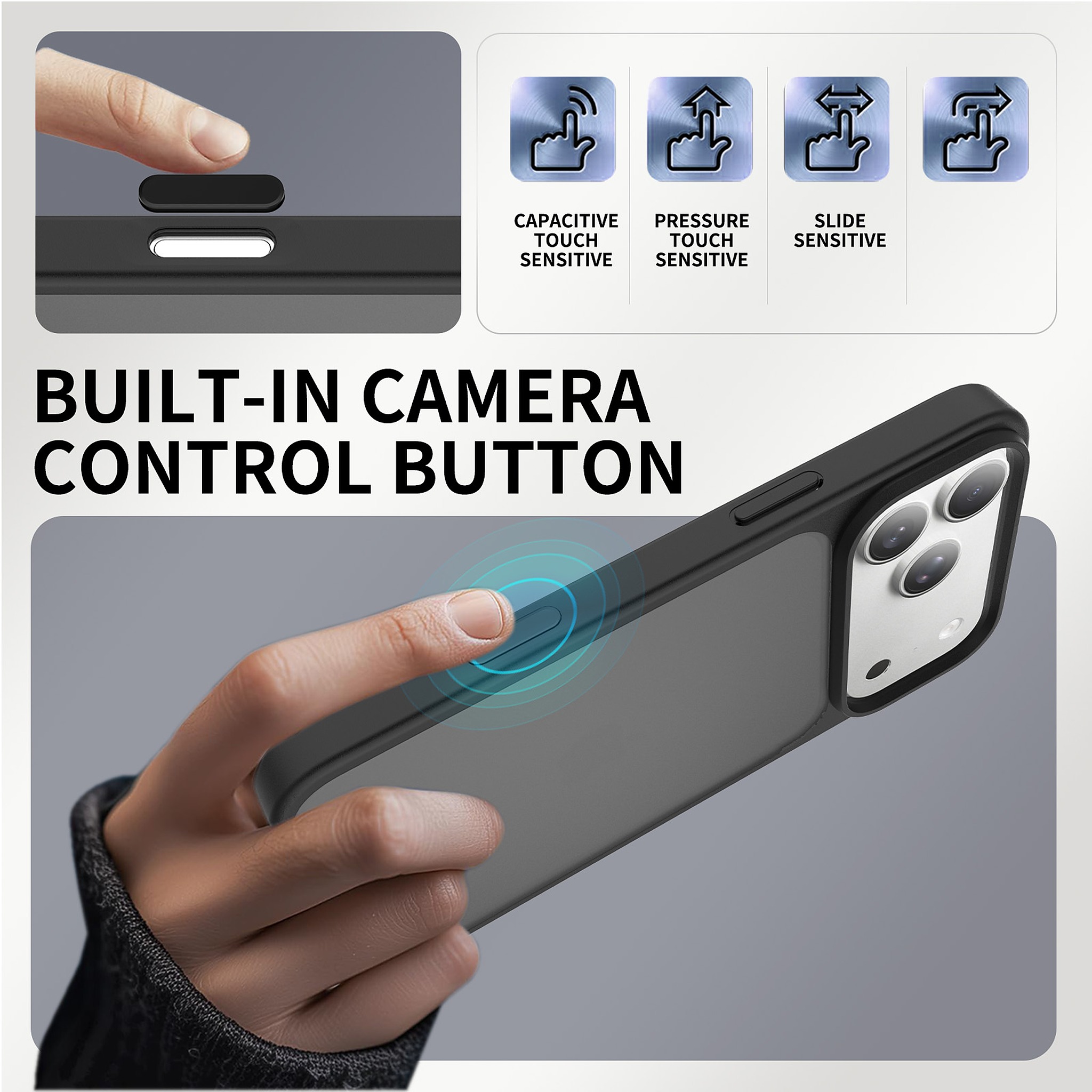 SendaFit Matte Skin-Feel Camera-Button Two-in-One Case for iPhone 18 Pro Max (Fits iPhone 17 Pro Max) detail 51